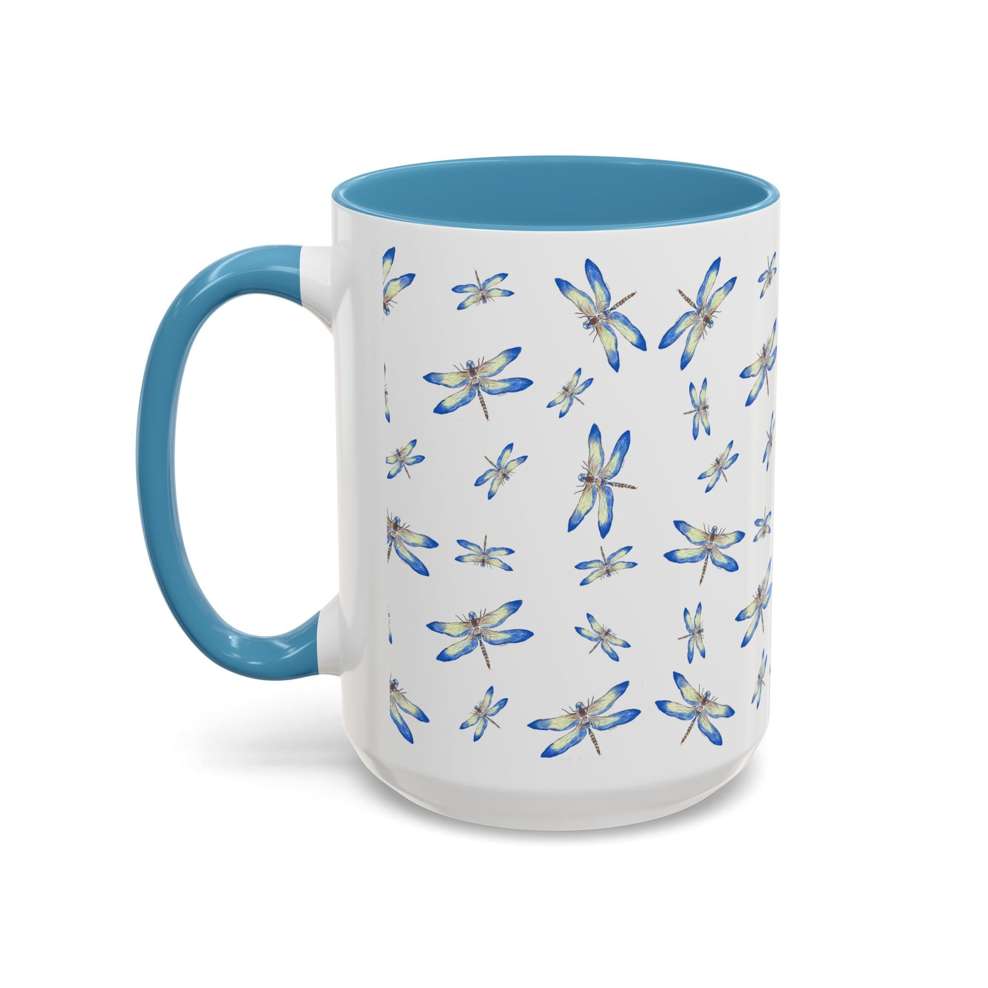 Dragonflies Two Tone Ceramic Mugs 11oz & 15oz - Blue Cava