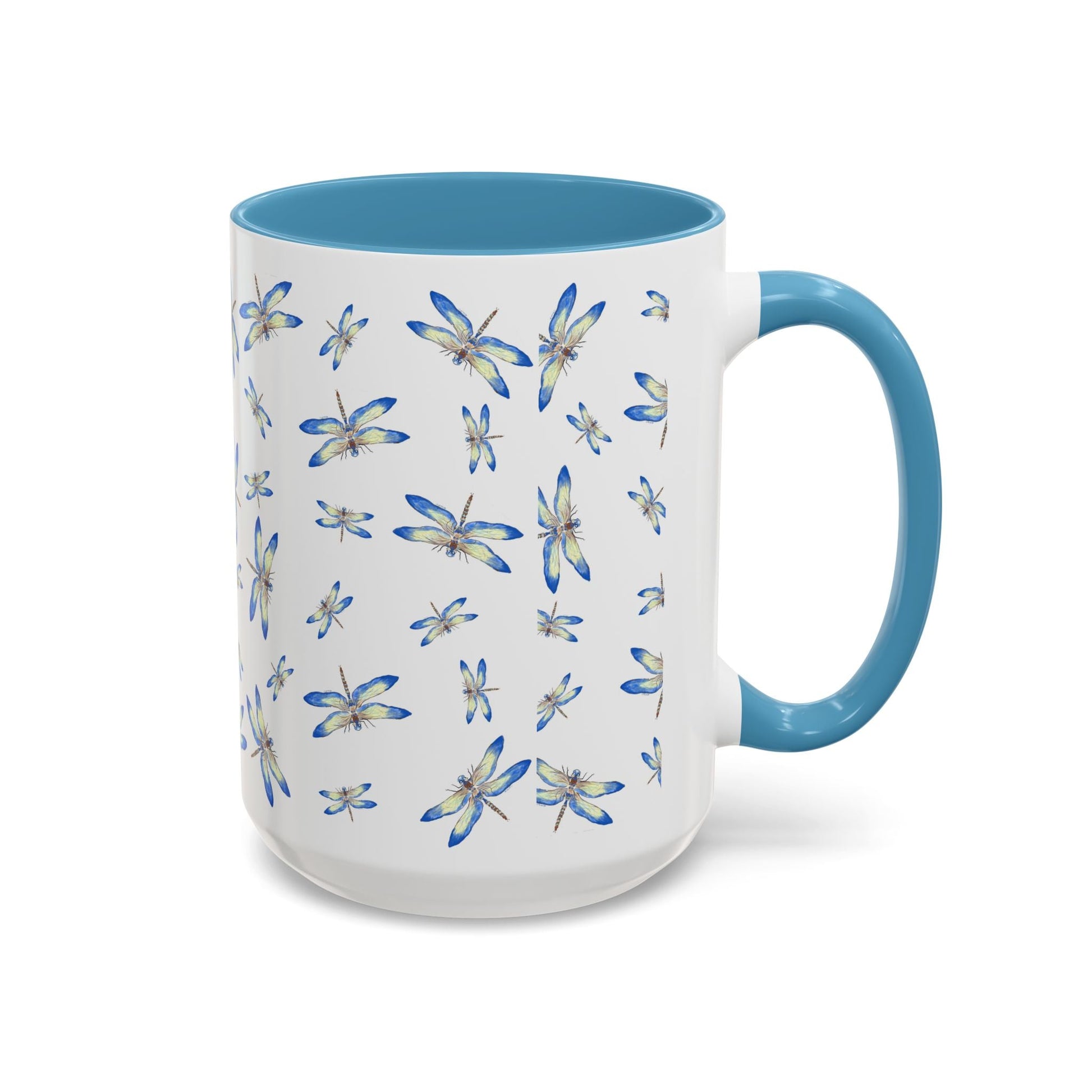 Dragonflies Two Tone Ceramic Mugs 11oz & 15oz - Blue Cava