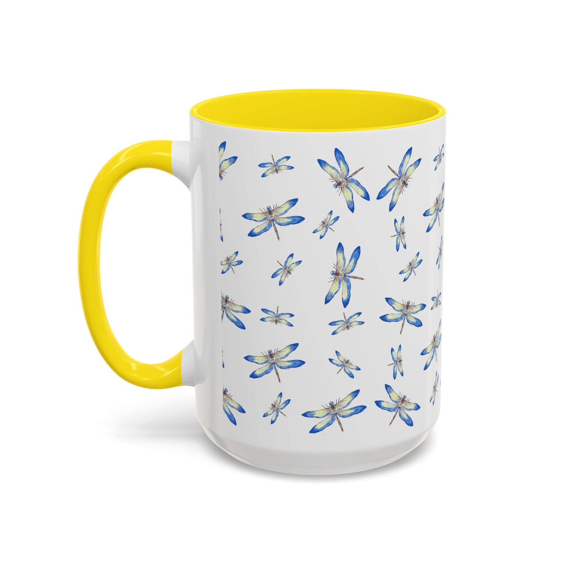 Dragonflies Two Tone Ceramic Mugs 11oz & 15oz - Blue Cava