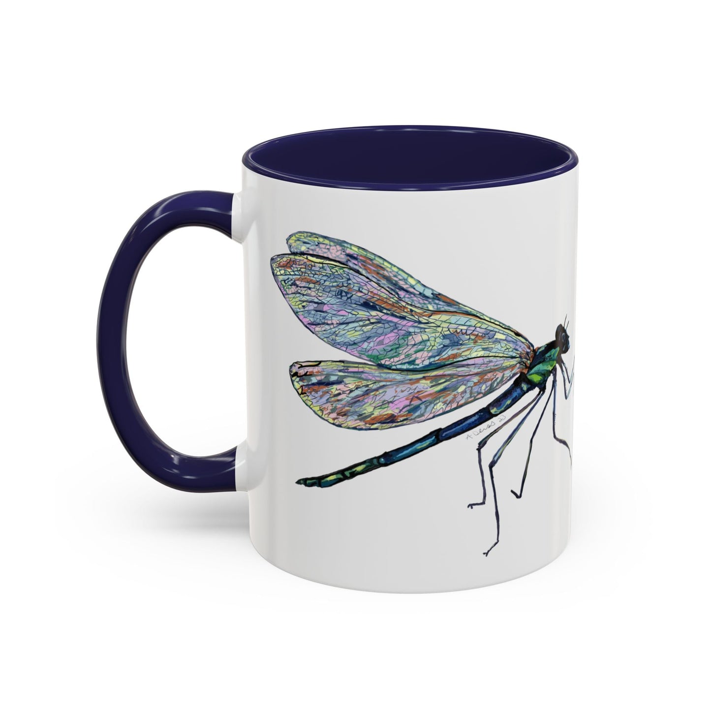 Dragonfly Two Tone Coffee Mug (11oz & 15oz) - Blue Cava