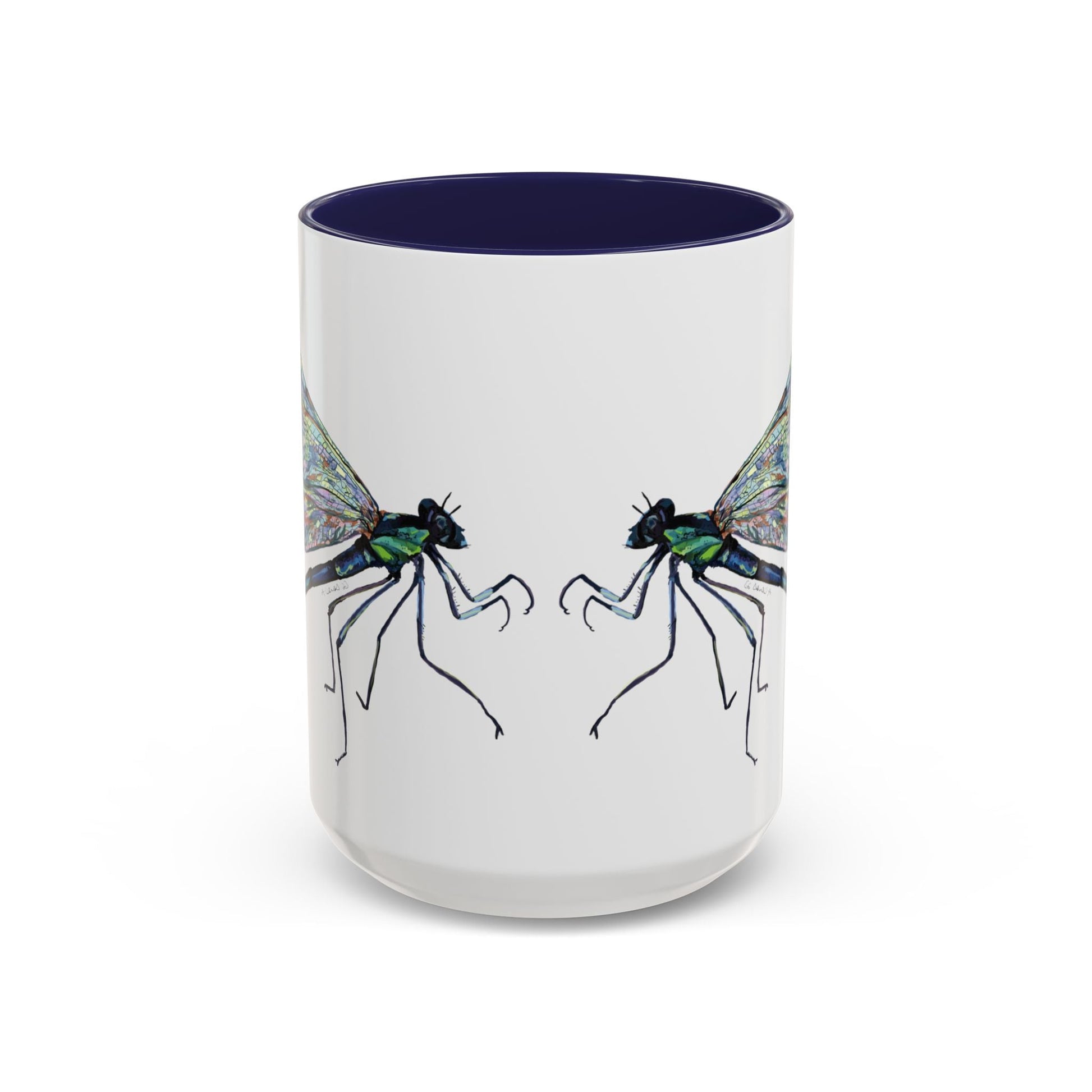 Dragonfly Two Tone Coffee Mug (11oz & 15oz) - Blue Cava