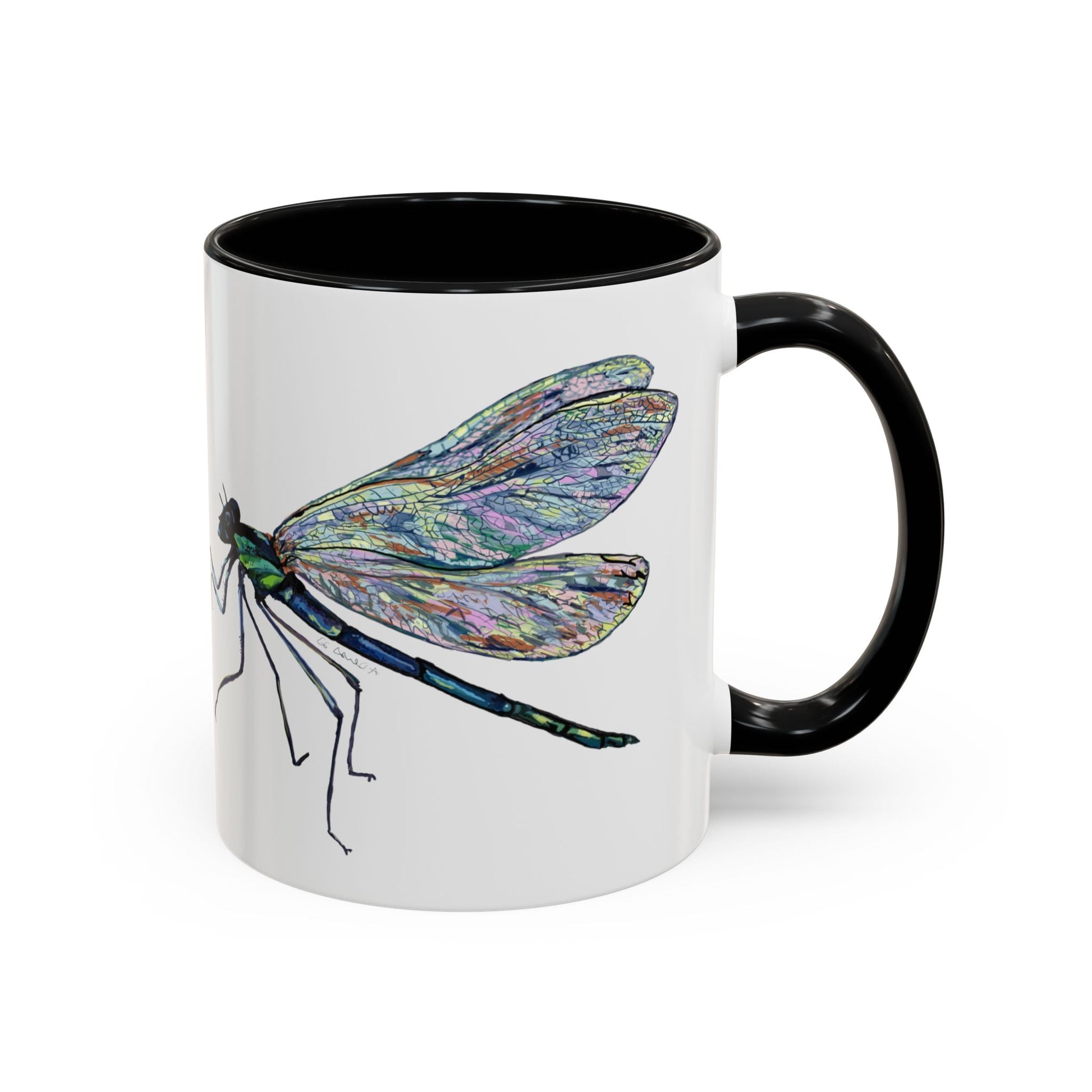 Dragonfly Two Tone Coffee Mug (11oz & 15oz) - Blue Cava