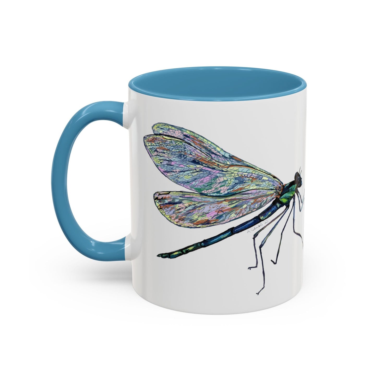 Dragonfly Two Tone Coffee Mug (11oz & 15oz) - Blue Cava