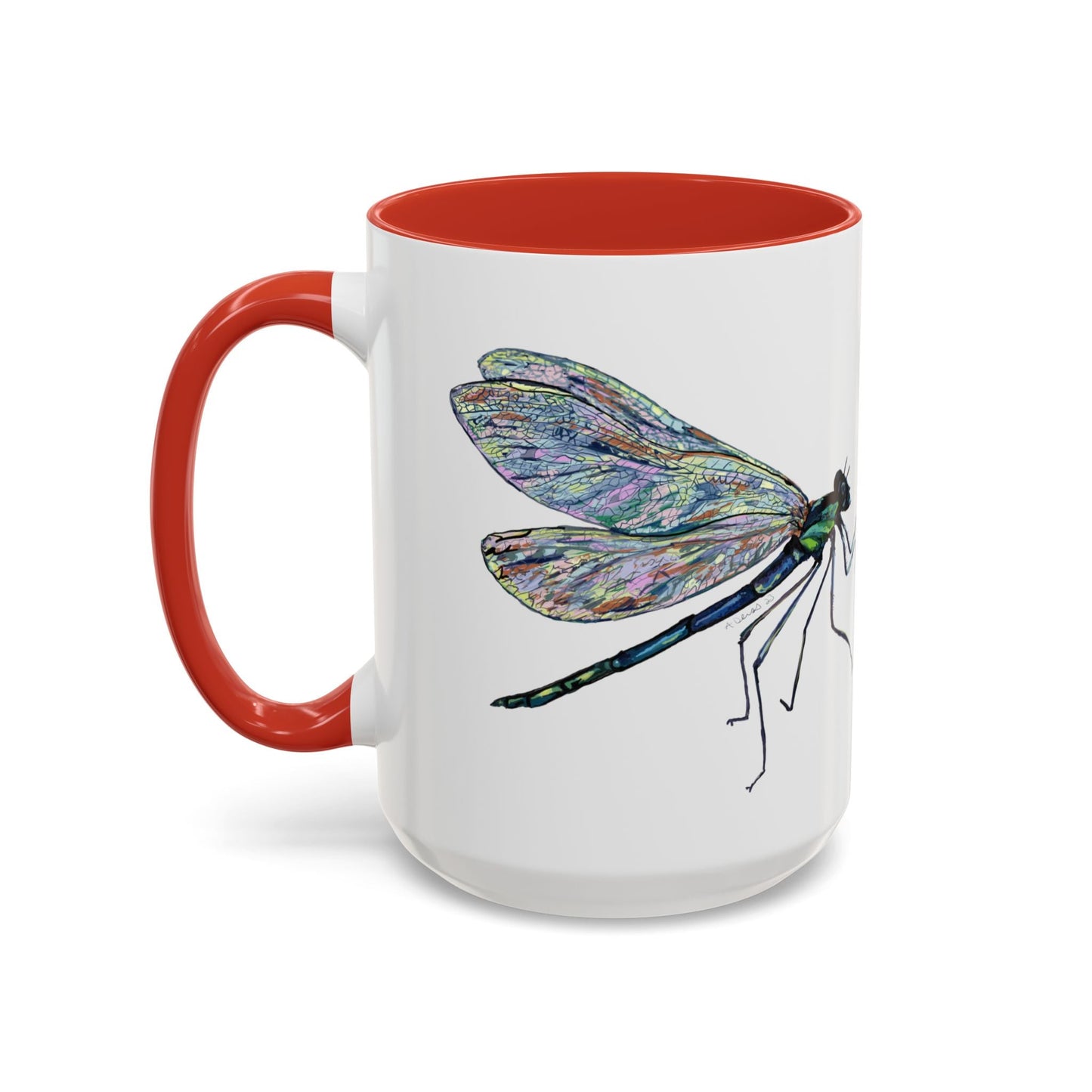 Dragonfly Two Tone Coffee Mug (11oz & 15oz) - Blue Cava