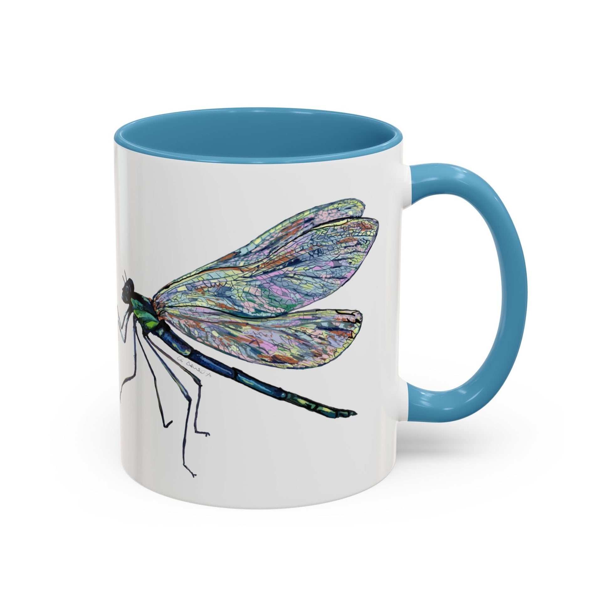 Dragonfly Two Tone Coffee Mug (11oz & 15oz) - Blue Cava