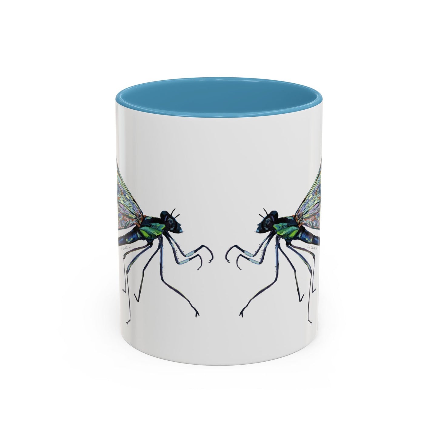 Dragonfly Two Tone Coffee Mug (11oz & 15oz) - Blue Cava