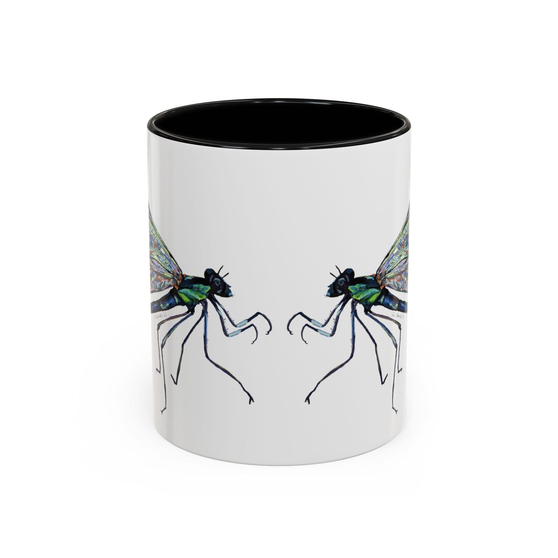 Dragonfly Two Tone Coffee Mug (11oz & 15oz) - Blue Cava