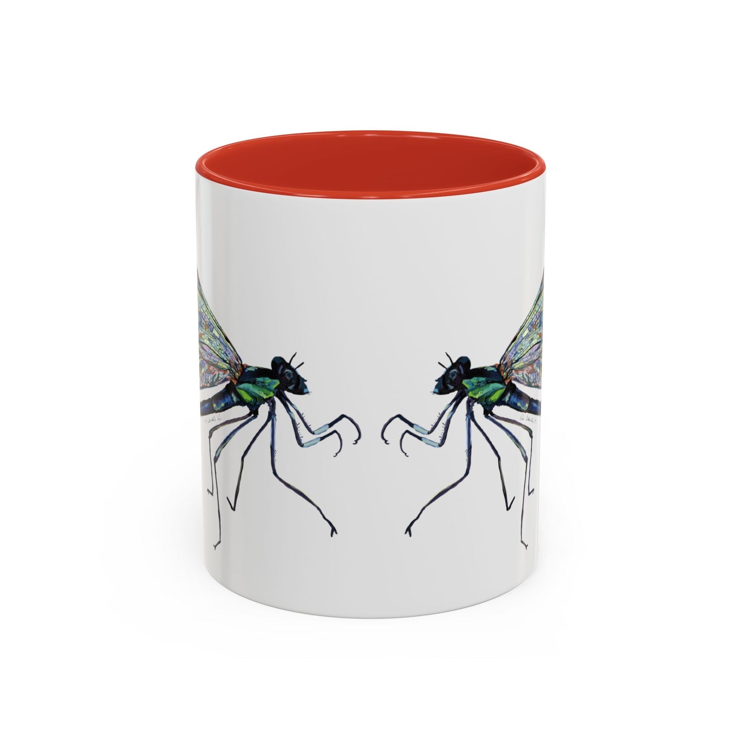 Dragonfly Two Tone Coffee Mug (11oz & 15oz) - Blue Cava