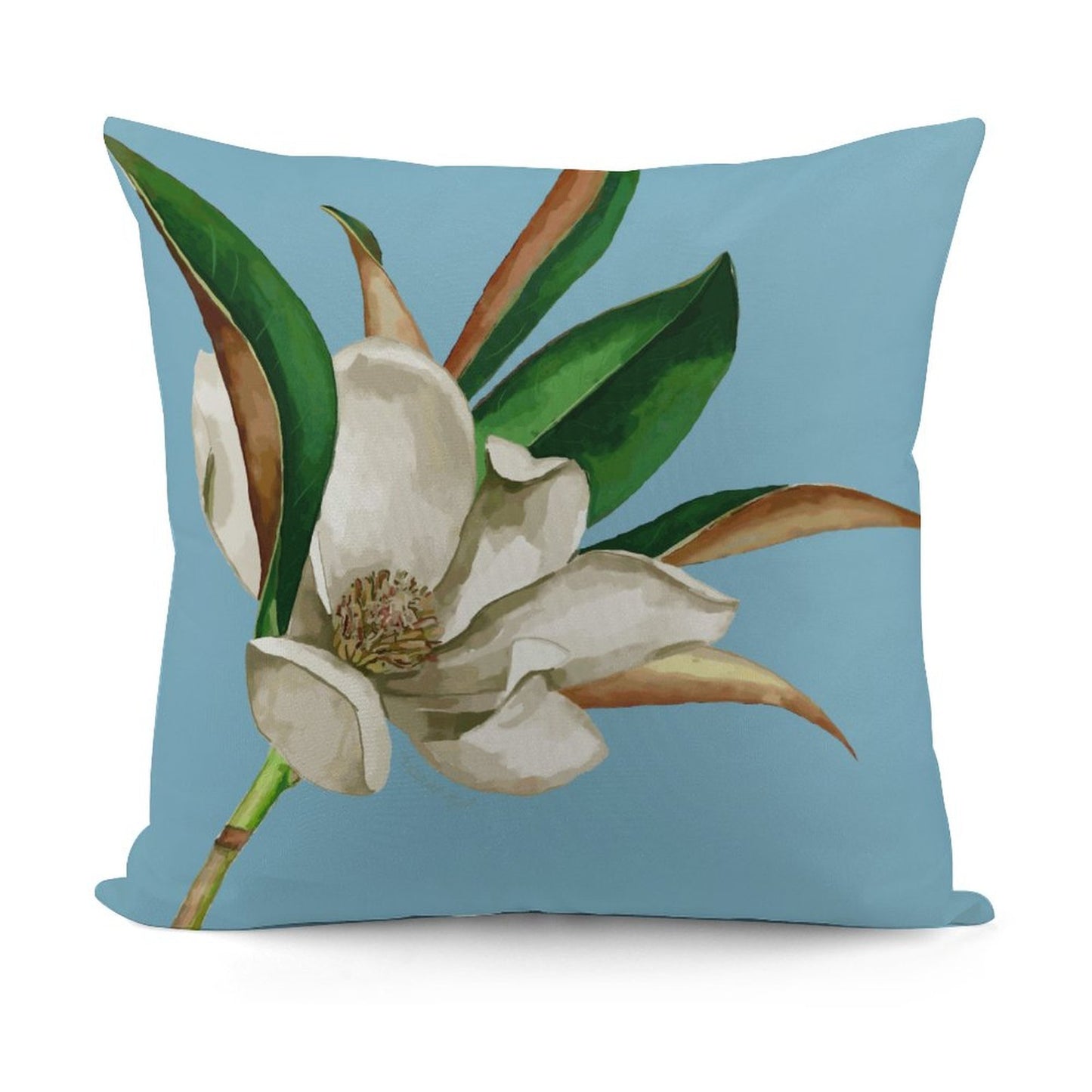 Magnolia Square Plush Throw Pillowcase