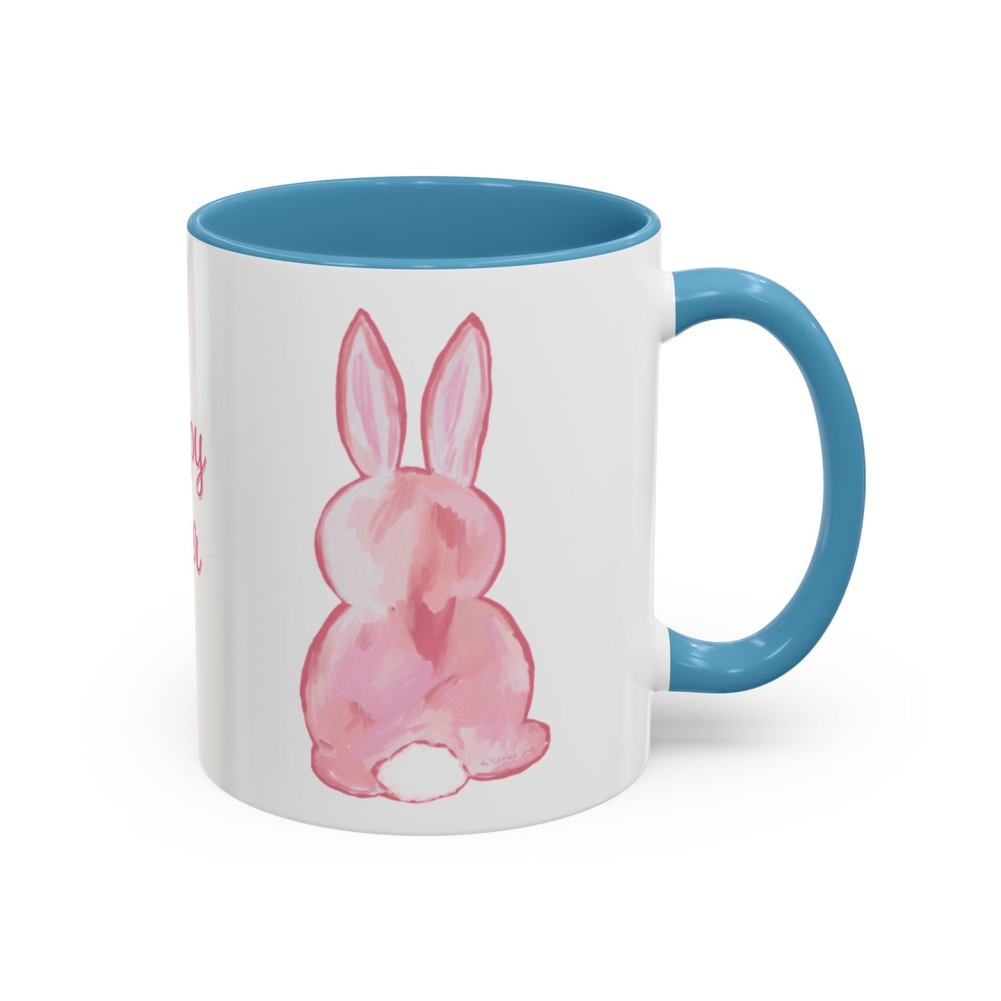 Easter Bunny Two Tone Ceramic Mugs (11oz & 15oz) - Blue Cava