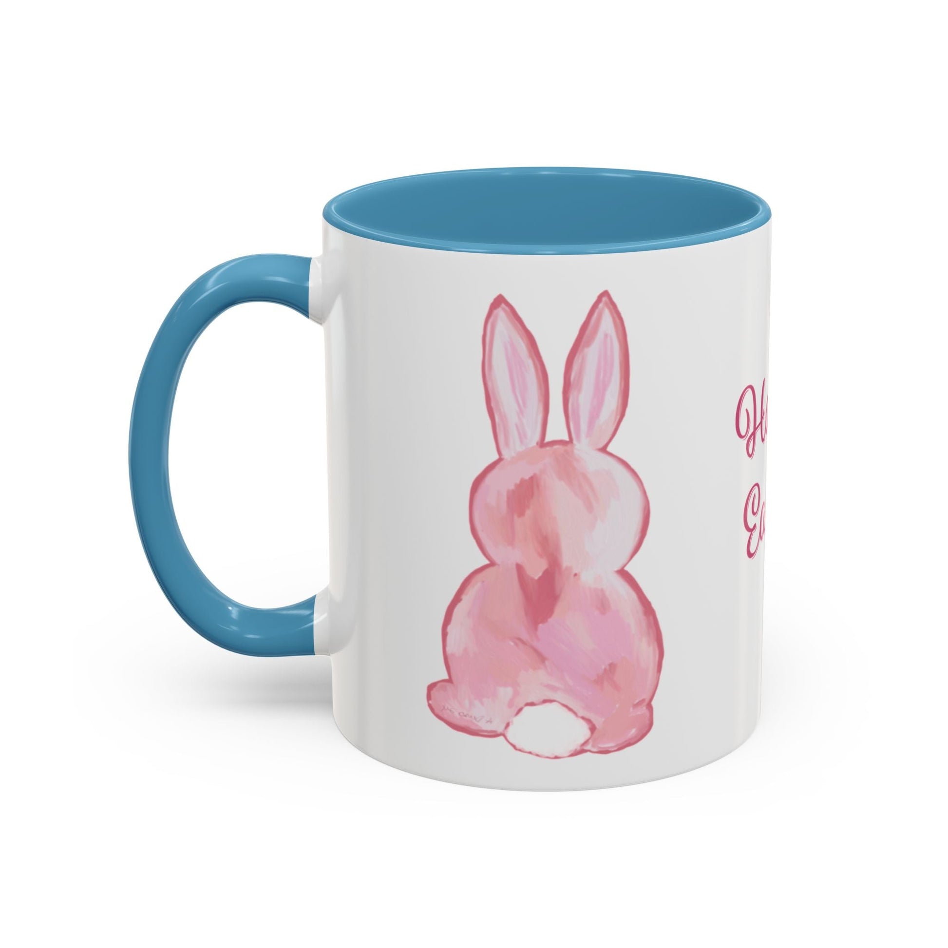 Easter Bunny Two Tone Ceramic Mugs (11oz & 15oz) - Blue Cava