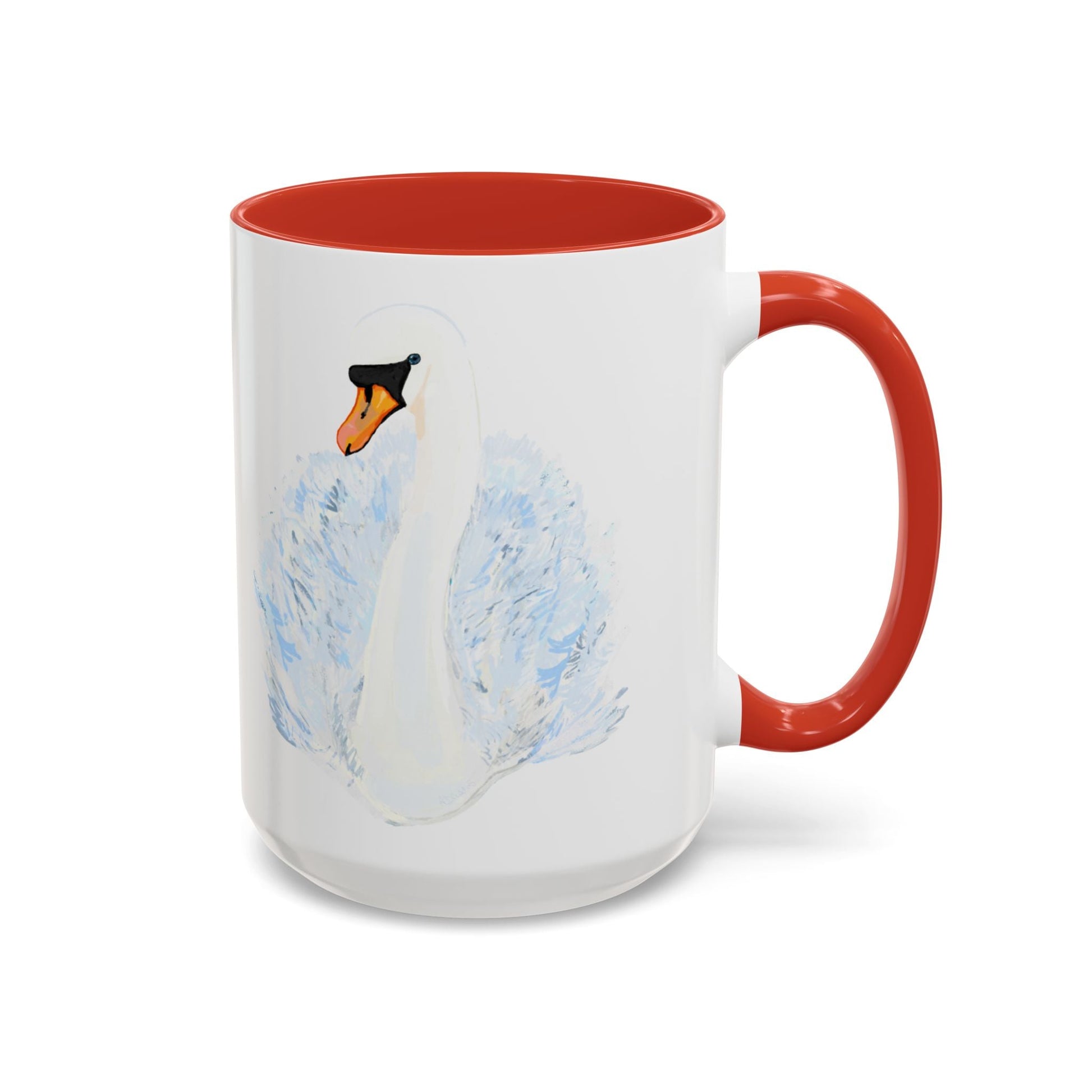 Elegant Swan Accent Coffee Mug | 11oz & 15oz | Perfect Gift for Bird Lovers - Blue Cava