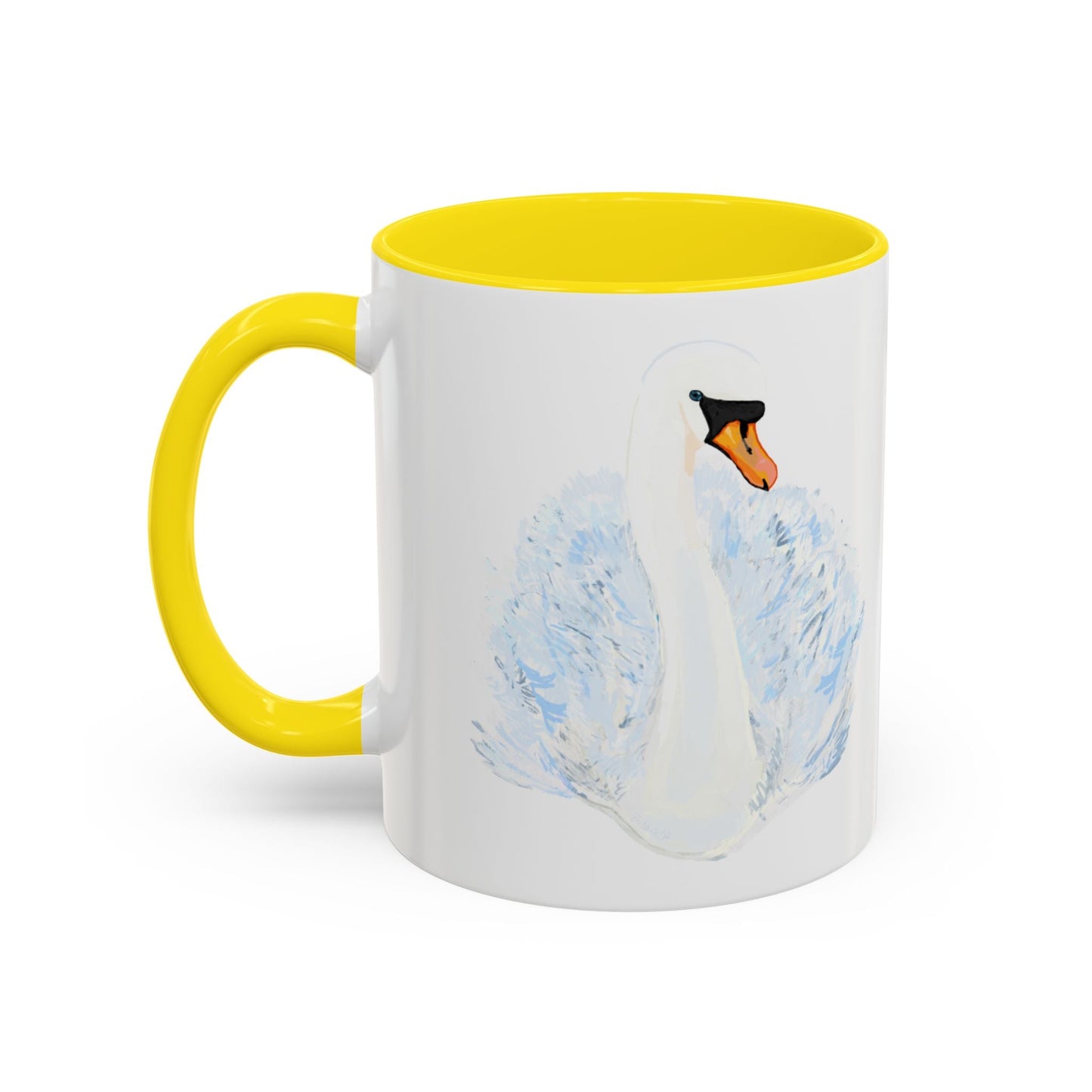 Elegant Swan Accent Coffee Mug | 11oz & 15oz | Perfect Gift for Bird Lovers - Blue Cava