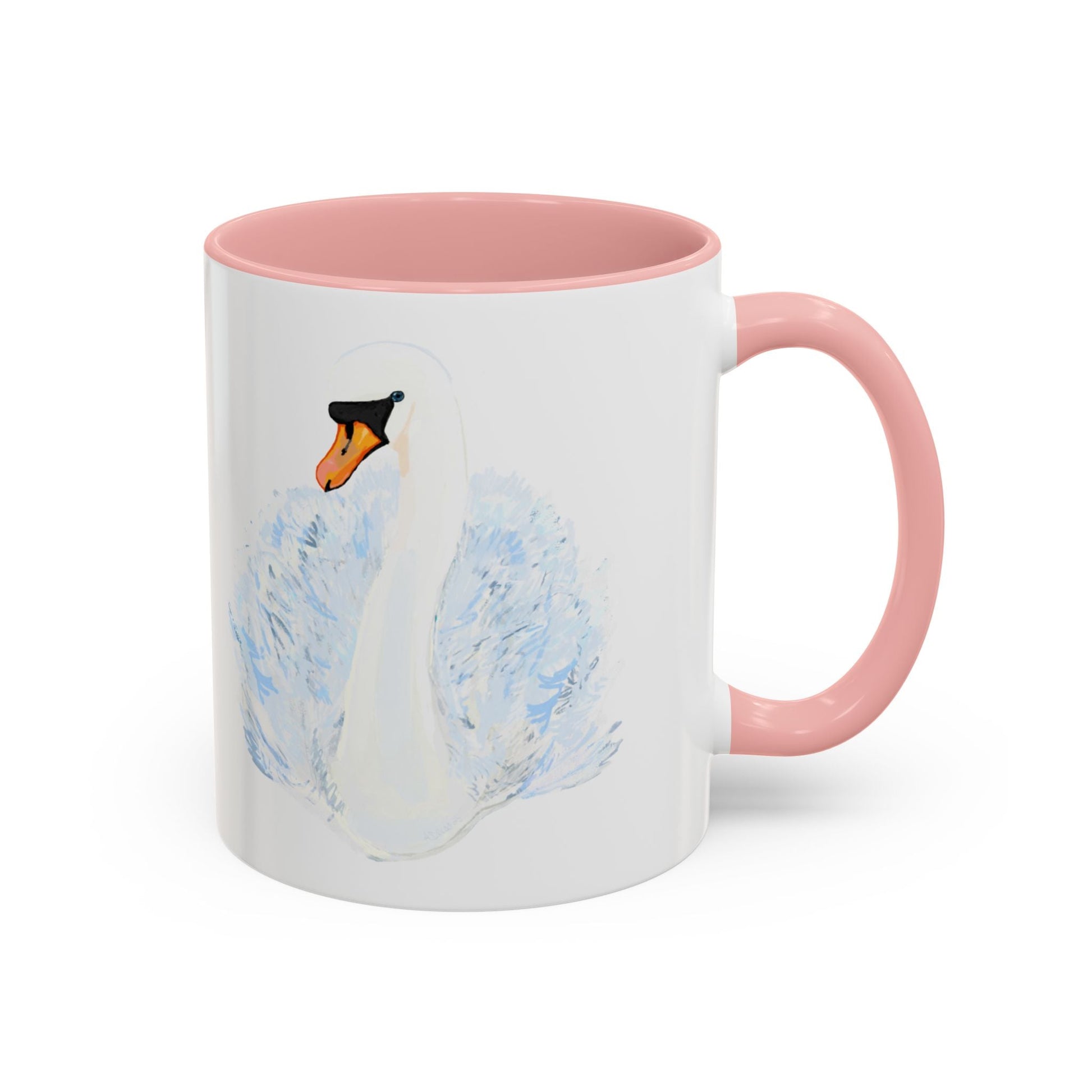 Elegant Swan Accent Coffee Mug | 11oz & 15oz | Perfect Gift for Bird Lovers - Blue Cava