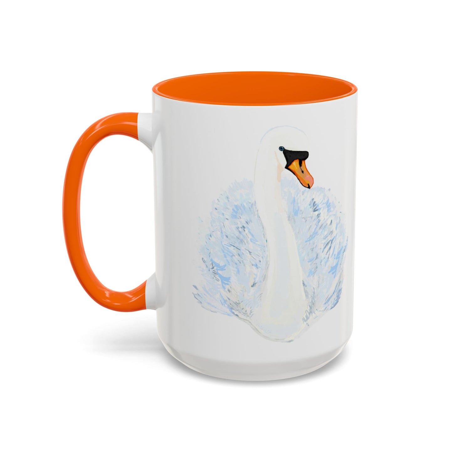 Elegant Swan Accent Coffee Mug | 11oz & 15oz | Perfect Gift for Bird Lovers - Blue Cava