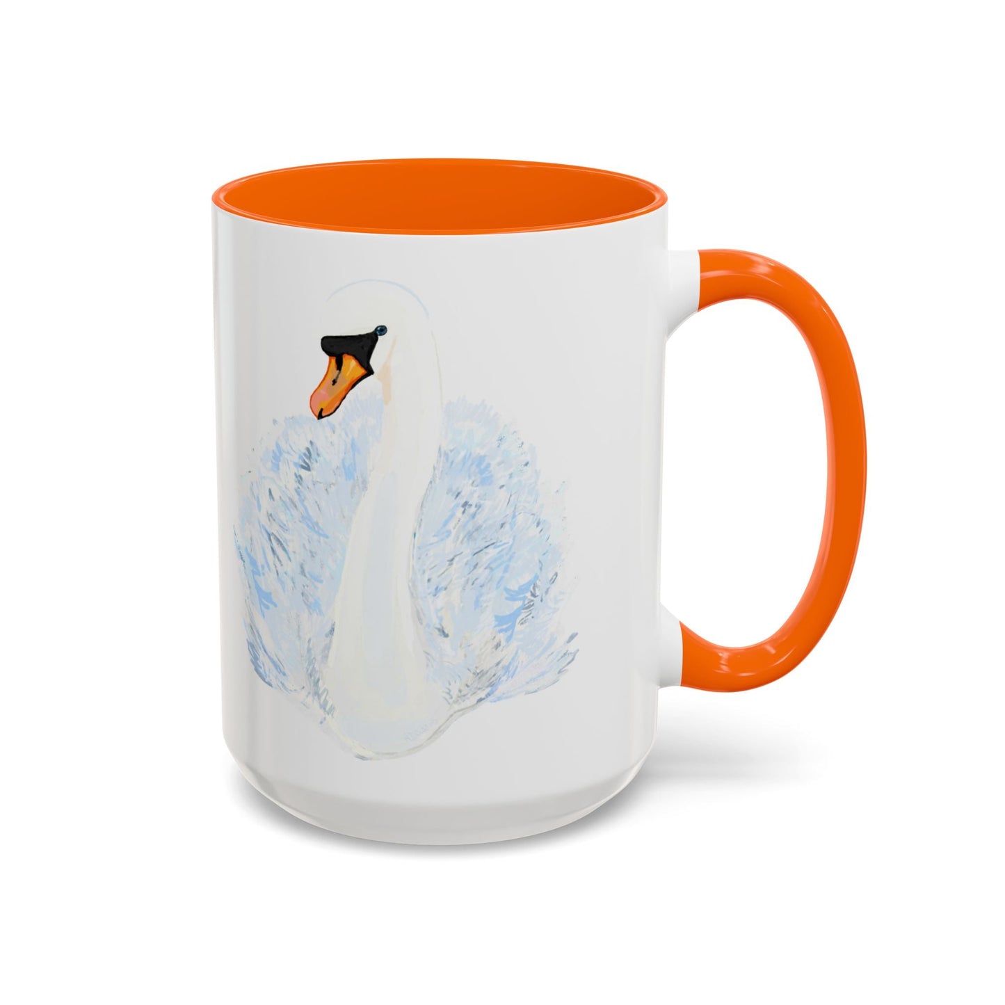 Elegant Swan Accent Coffee Mug | 11oz & 15oz | Perfect Gift for Bird Lovers - Blue Cava