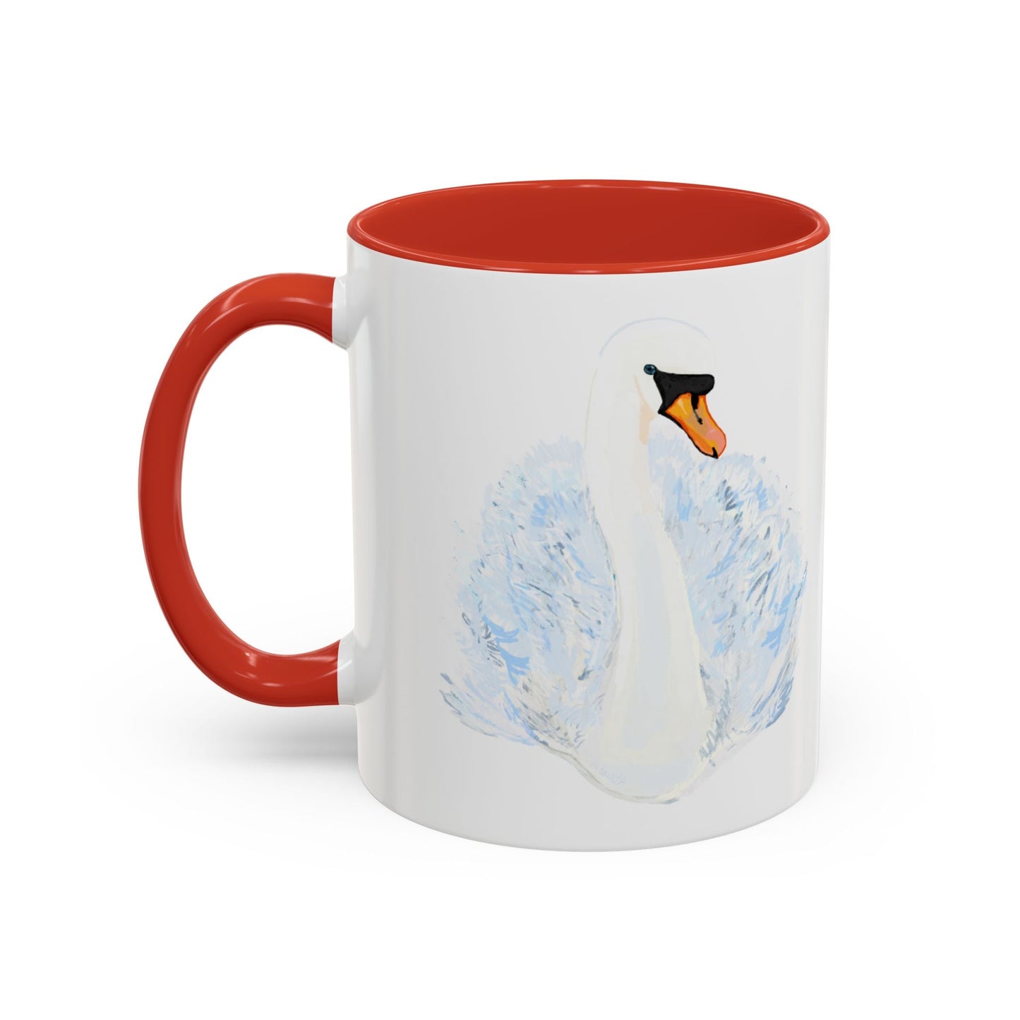 Elegant Swan Accent Coffee Mug | 11oz & 15oz | Perfect Gift for Bird Lovers - Blue Cava