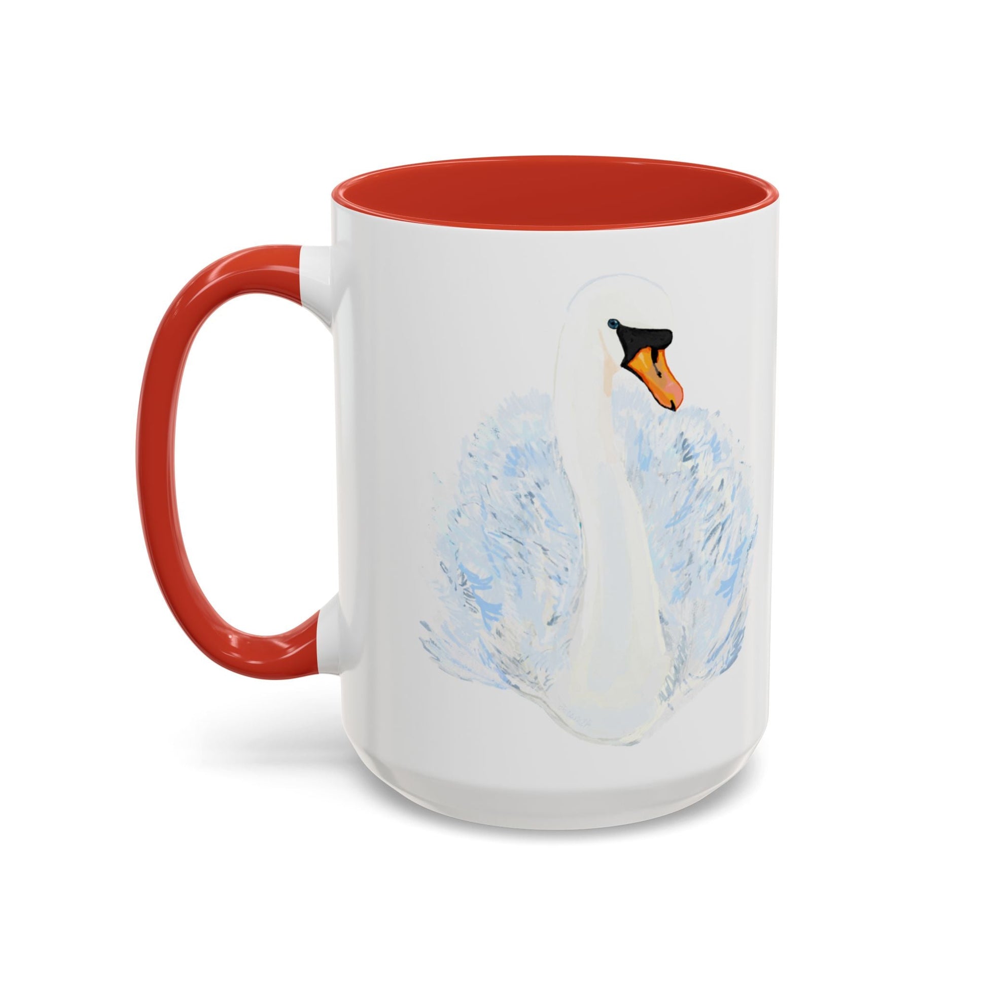 Elegant Swan Accent Coffee Mug | 11oz & 15oz | Perfect Gift for Bird Lovers - Blue Cava