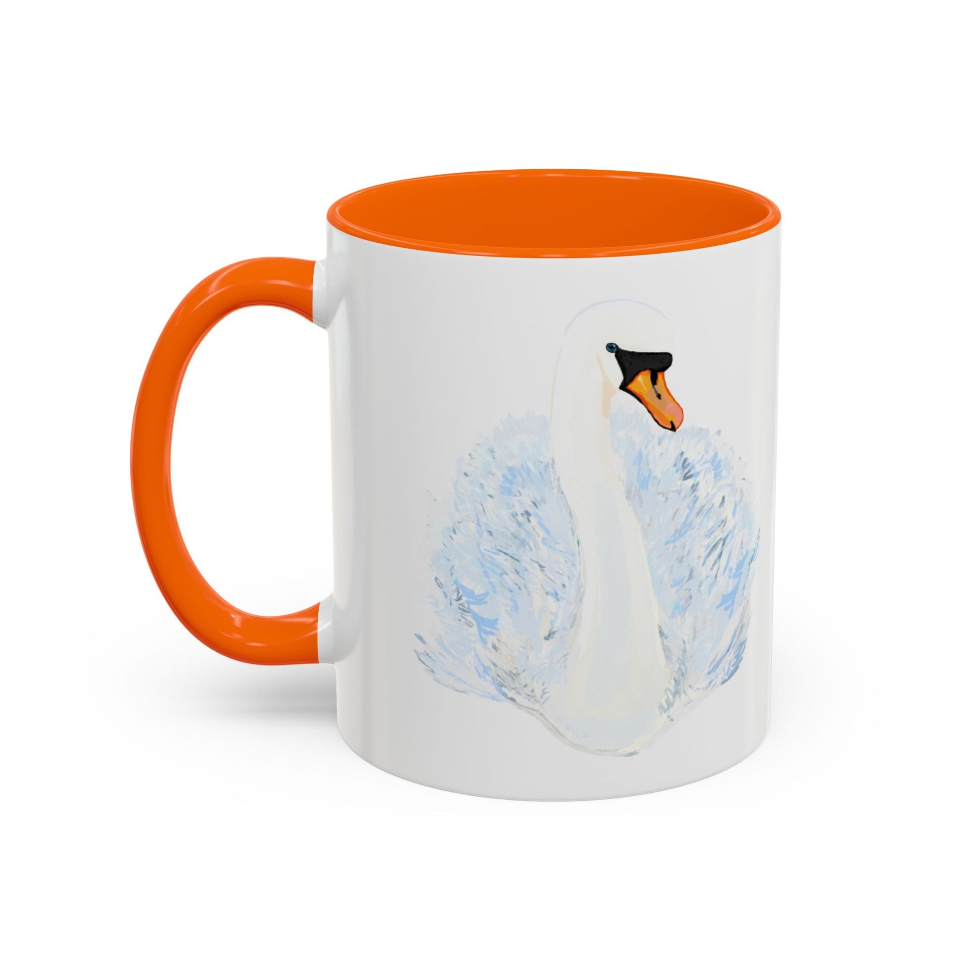 Elegant Swan Accent Coffee Mug | 11oz & 15oz | Perfect Gift for Bird Lovers - Blue Cava