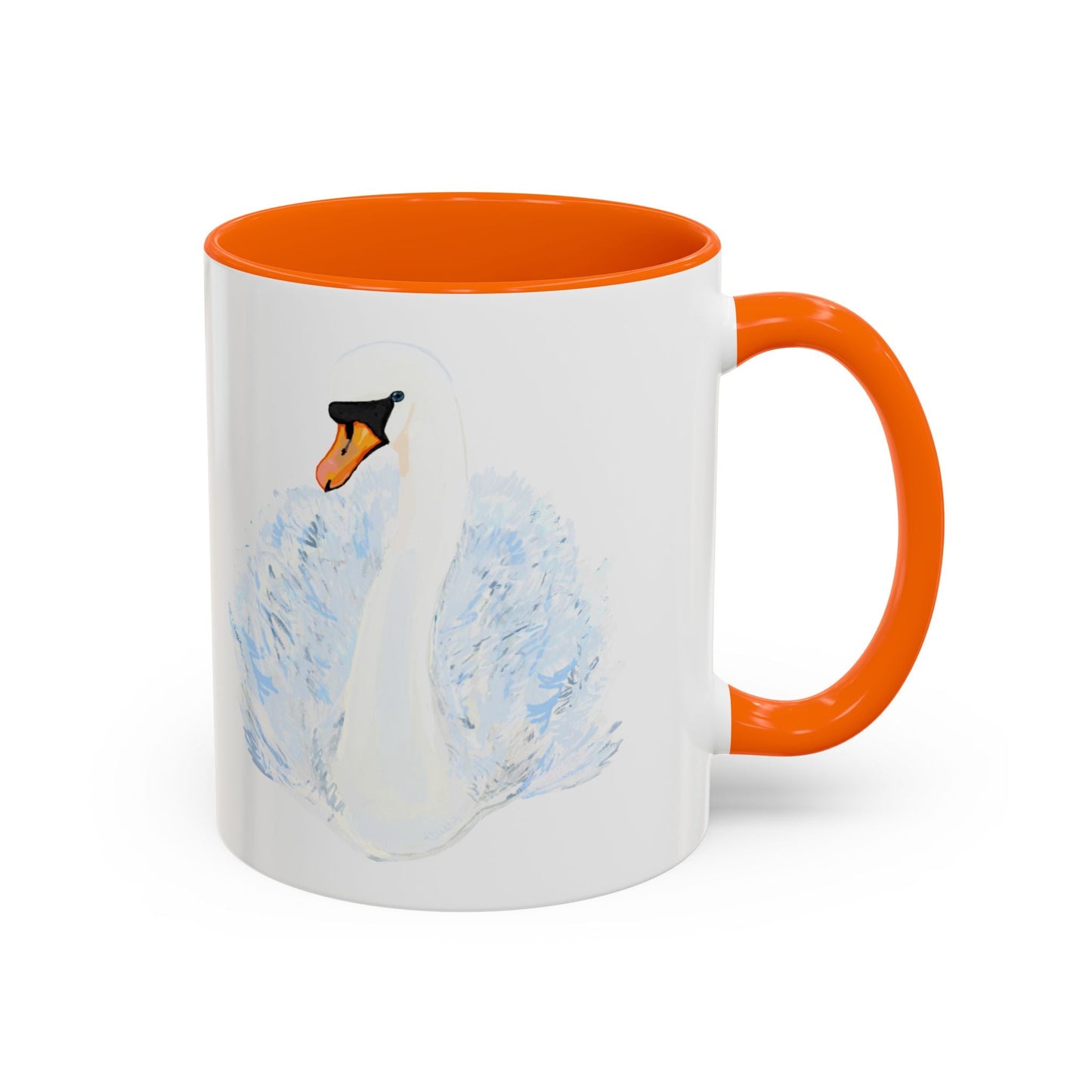 Elegant Swan Accent Coffee Mug | 11oz & 15oz | Perfect Gift for Bird Lovers - Blue Cava