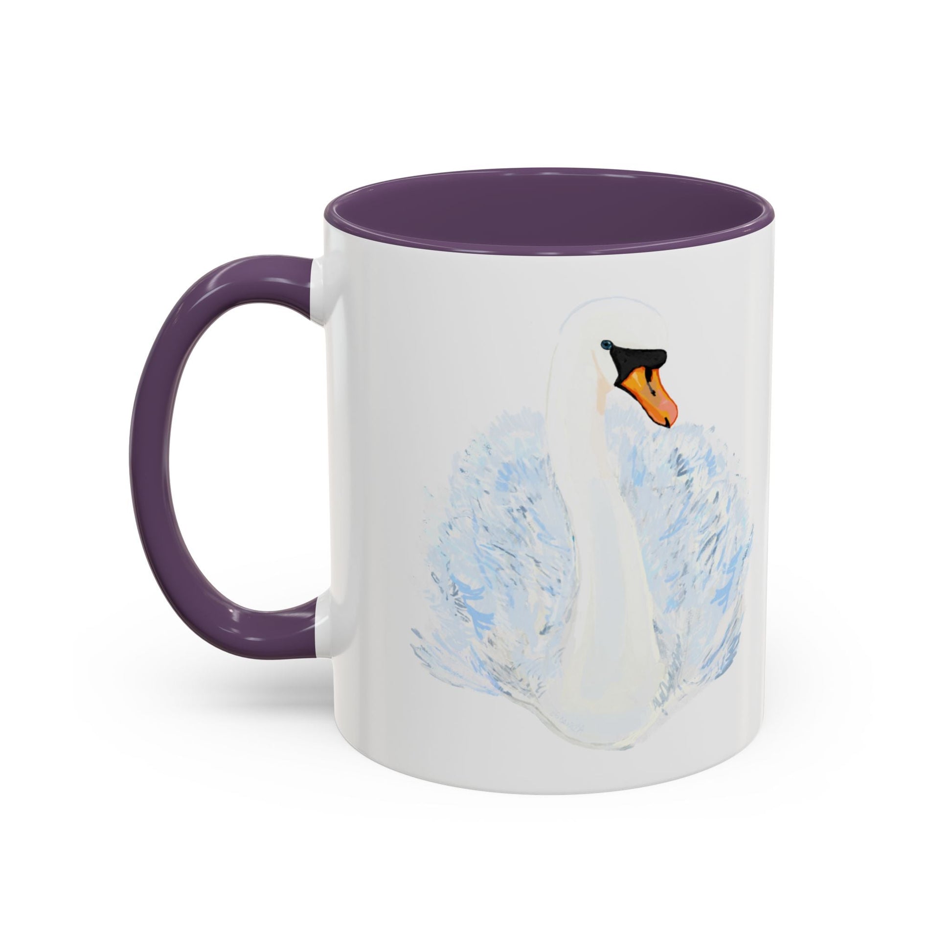 Elegant Swan Accent Coffee Mug | 11oz & 15oz | Perfect Gift for Bird Lovers - Blue Cava