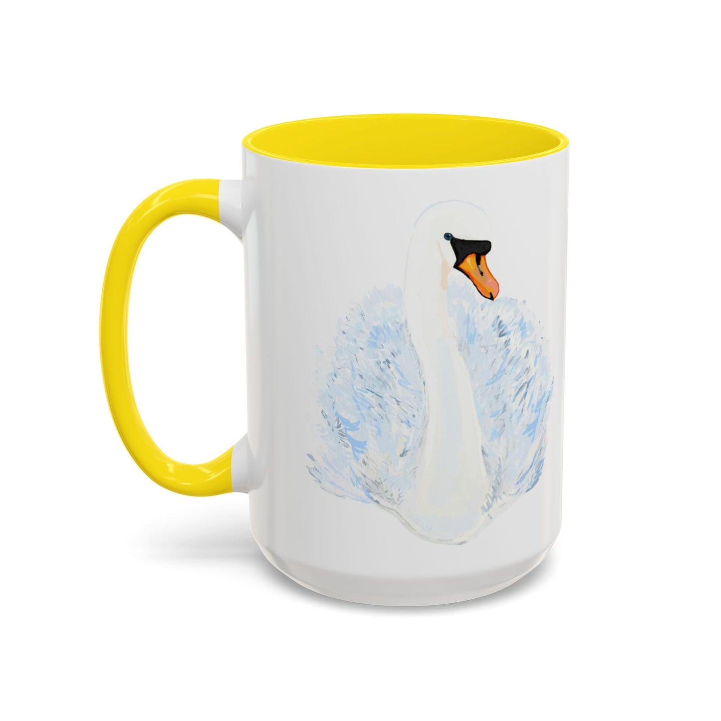 Elegant Swan Accent Coffee Mug | 11oz & 15oz | Perfect Gift for Bird Lovers - Blue Cava