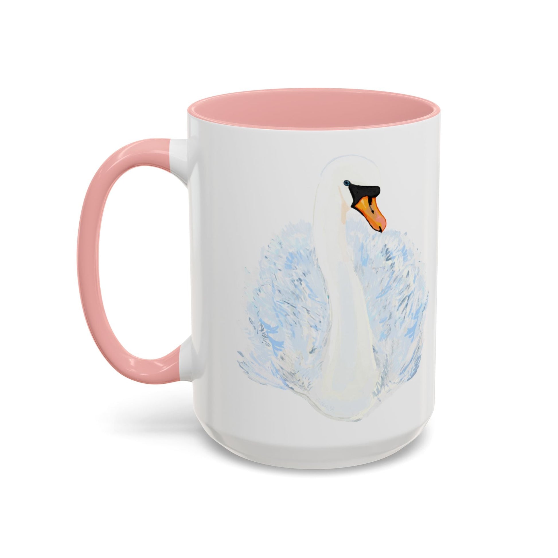 Elegant Swan Accent Coffee Mug | 11oz & 15oz | Perfect Gift for Bird Lovers - Blue Cava