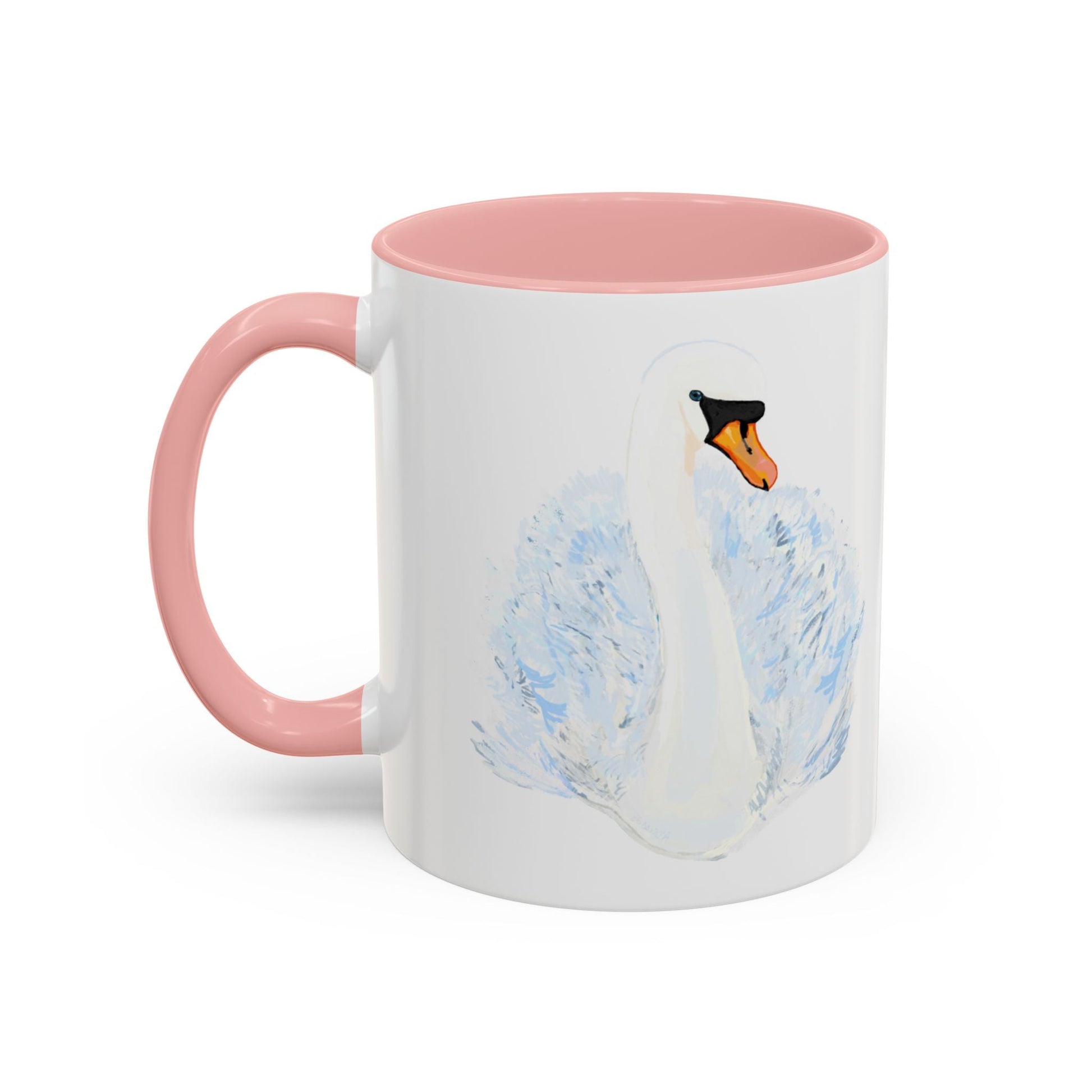 Elegant Swan Accent Coffee Mug | 11oz & 15oz | Perfect Gift for Bird Lovers - Blue Cava