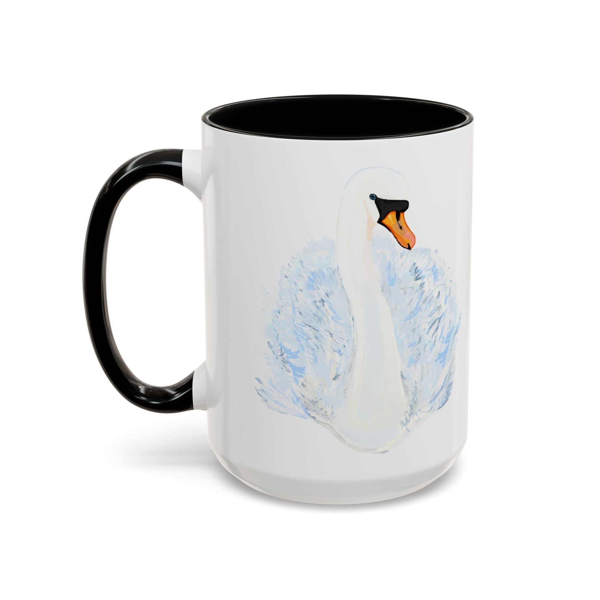 Elegant Swan Accent Coffee Mug | 11oz & 15oz | Perfect Gift for Bird Lovers - Blue Cava