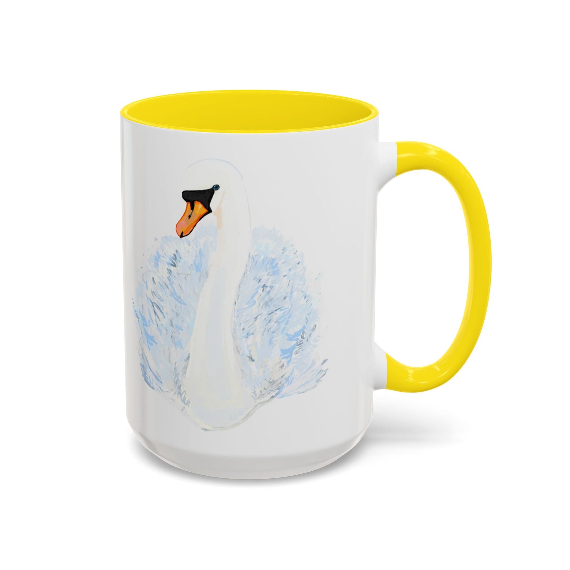 Elegant Swan Accent Coffee Mug | 11oz & 15oz | Perfect Gift for Bird Lovers - Blue Cava