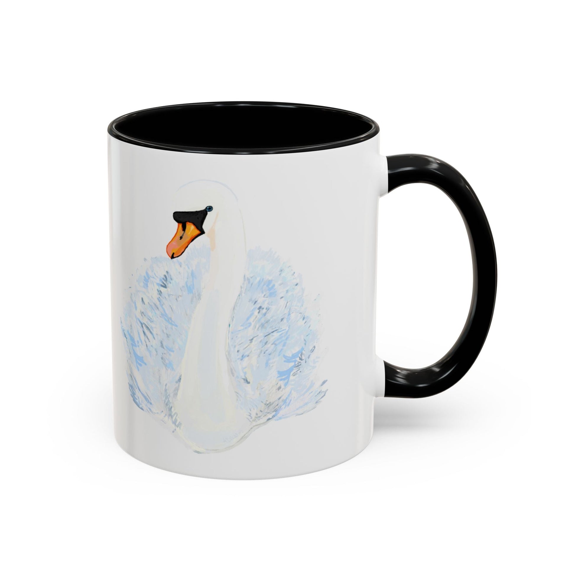 Elegant Swan Accent Coffee Mug | 11oz & 15oz | Perfect Gift for Bird Lovers - Blue Cava