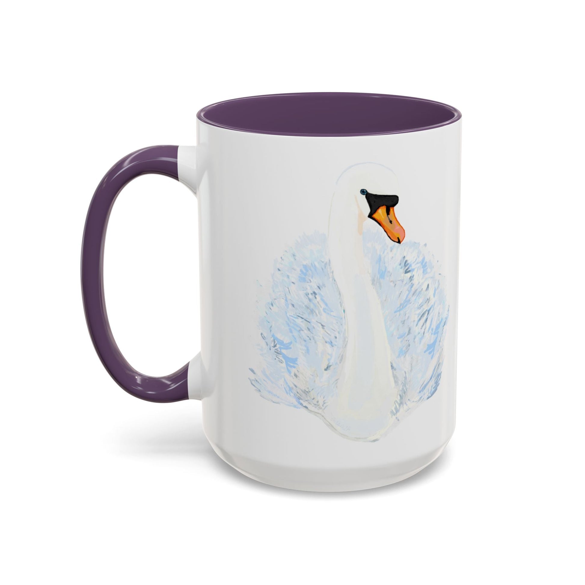 Elegant Swan Accent Coffee Mug | 11oz & 15oz | Perfect Gift for Bird Lovers - Blue Cava