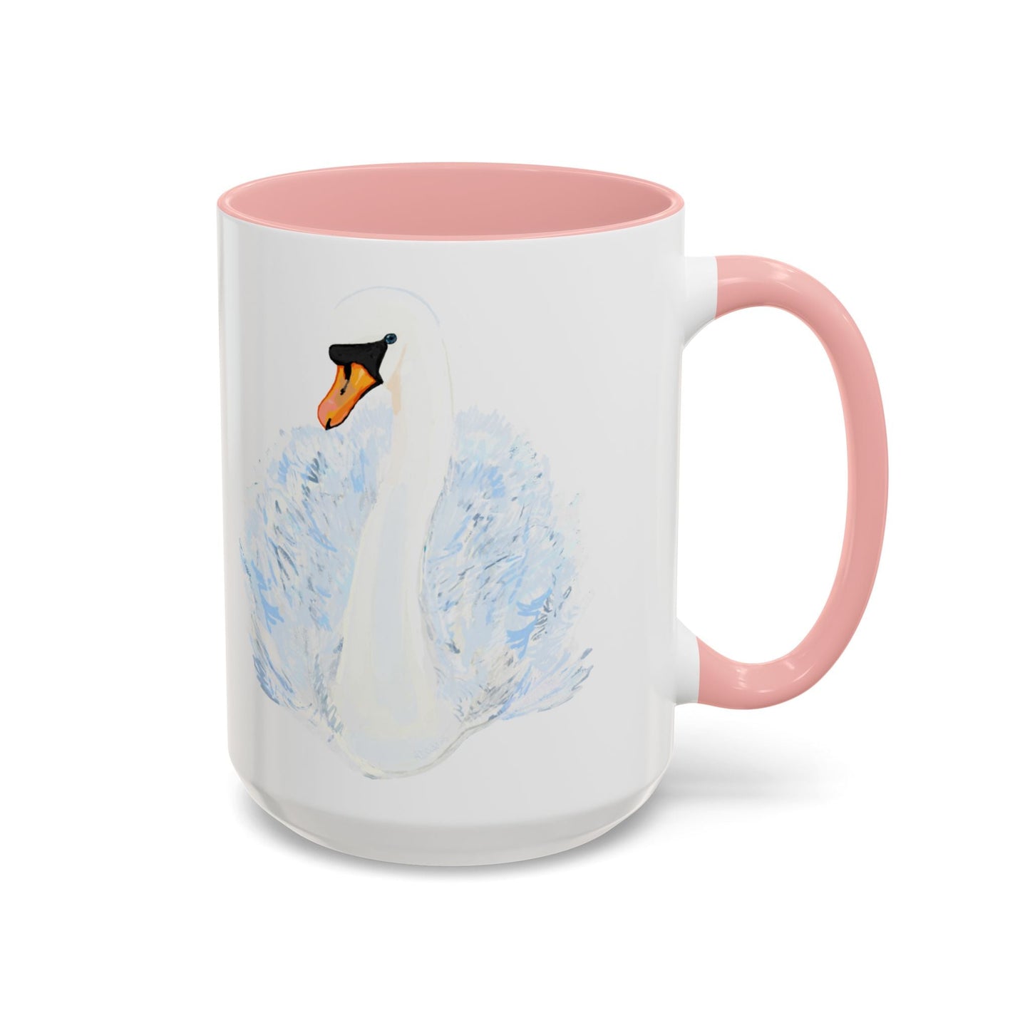 Elegant Swan Accent Coffee Mug | 11oz & 15oz | Perfect Gift for Bird Lovers - Blue Cava