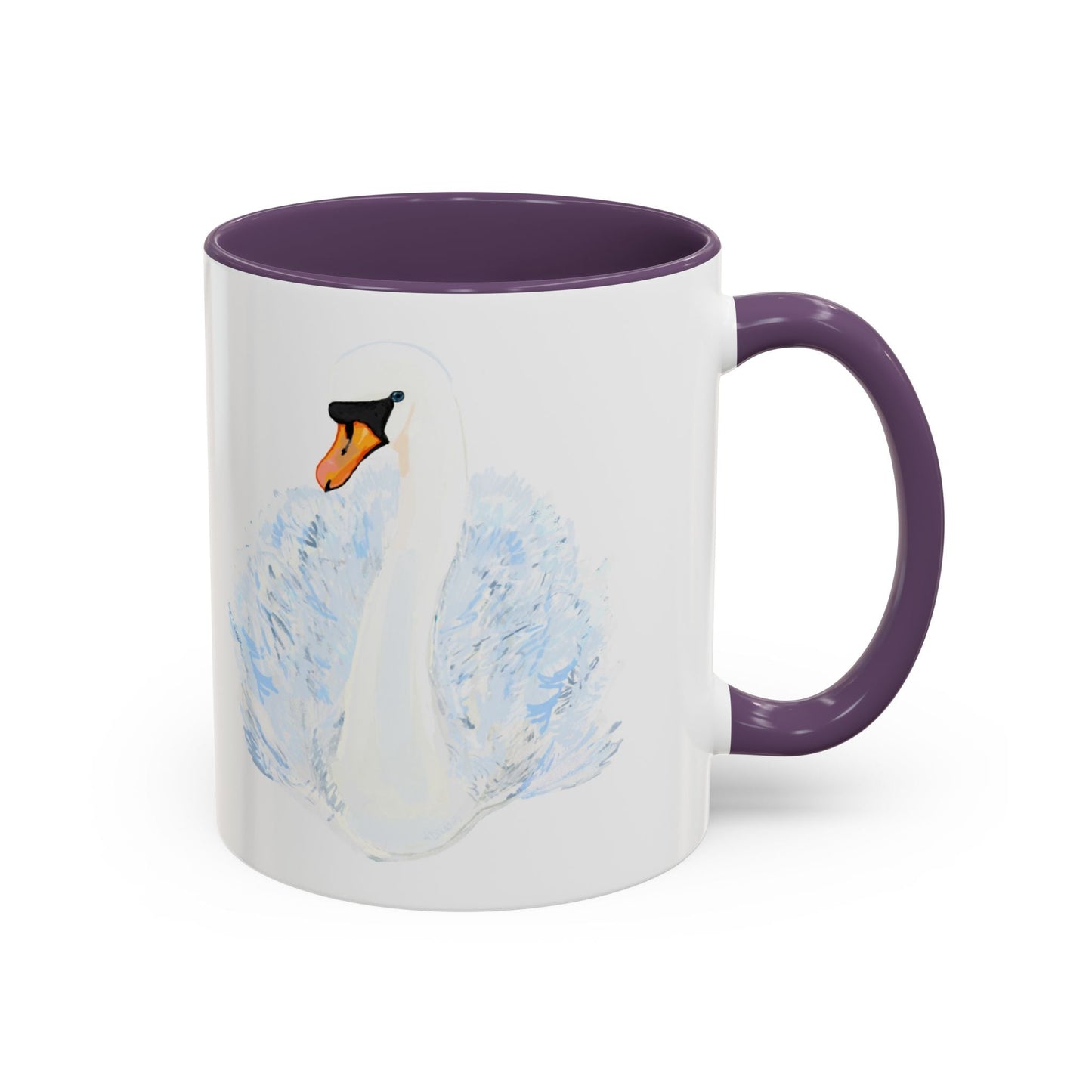 Elegant Swan Accent Coffee Mug | 11oz & 15oz | Perfect Gift for Bird Lovers - Blue Cava