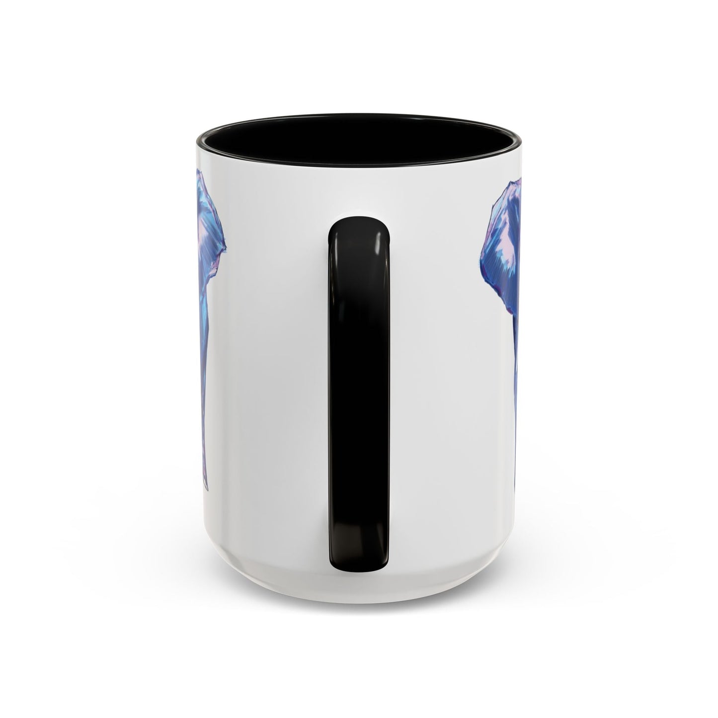 Elephant Two Tone Accent Mug - 11 oz & 15 oz - Blue Cava