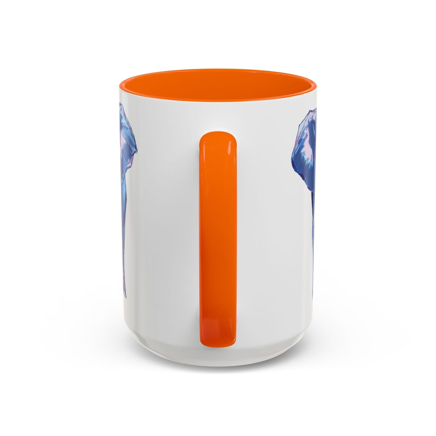 Elephant Two Tone Accent Mug - 11 oz & 15 oz - Blue Cava