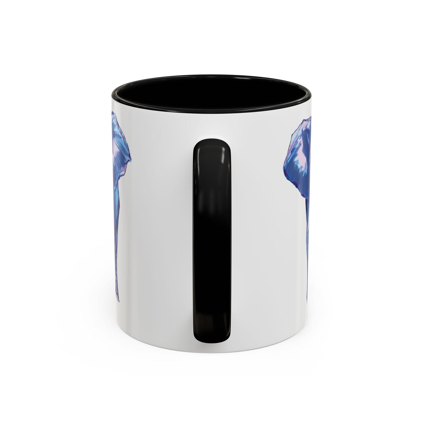 Elephant Two Tone Accent Mug - 11 oz & 15 oz - Blue Cava