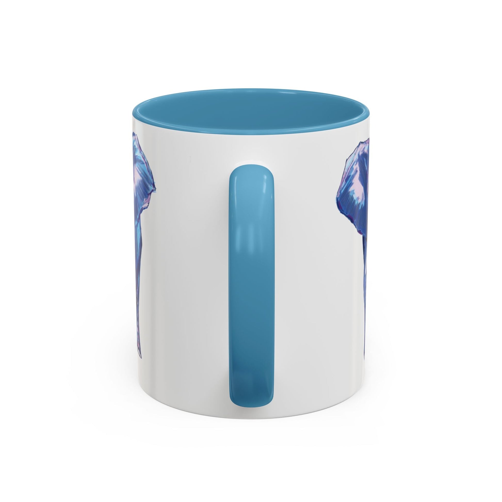 Elephant Two Tone Accent Mug - 11 oz & 15 oz - Blue Cava