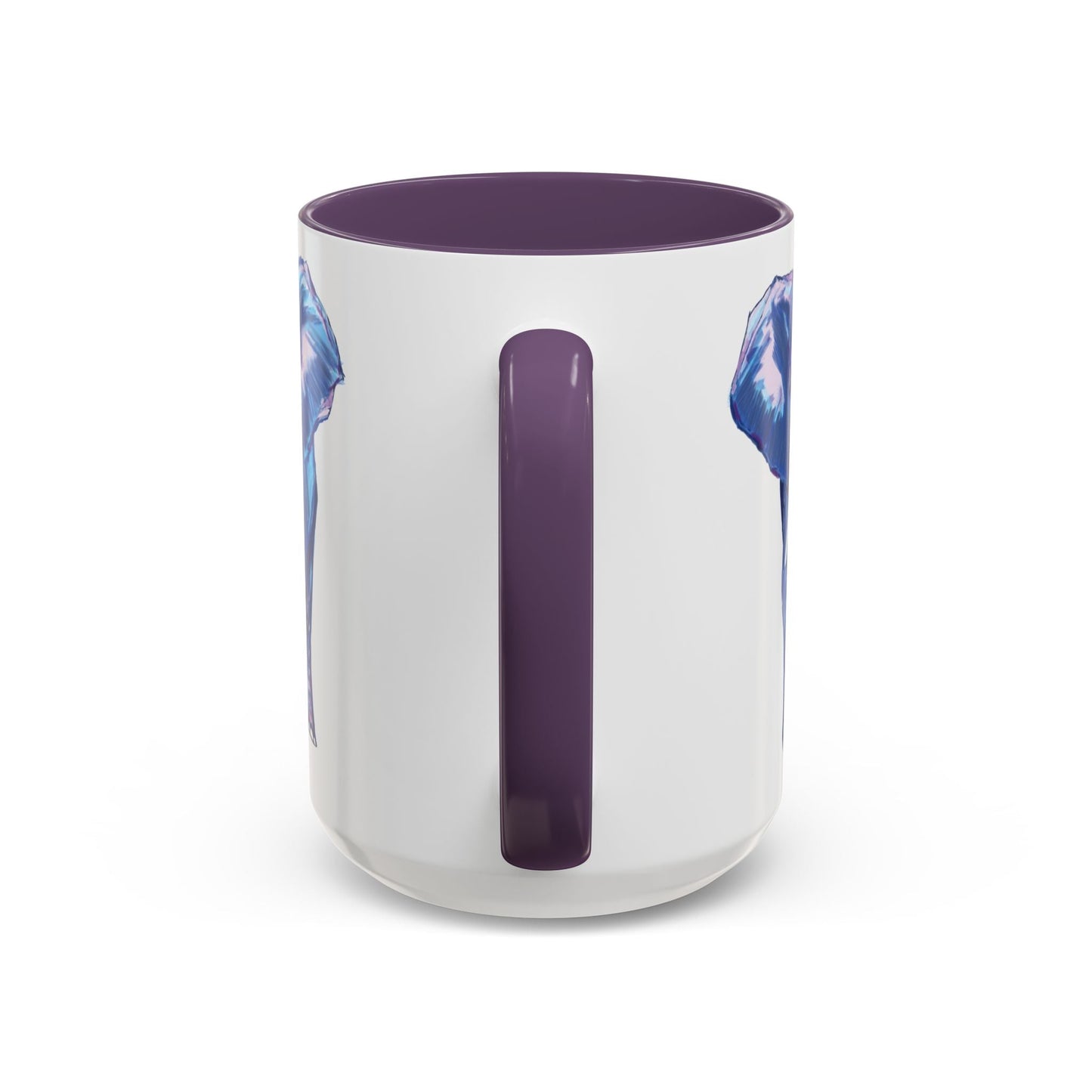 Elephant Two Tone Accent Mug - 11 oz & 15 oz - Blue Cava