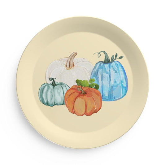 Fall Harvest Pumpkin Plates - Blue Cava