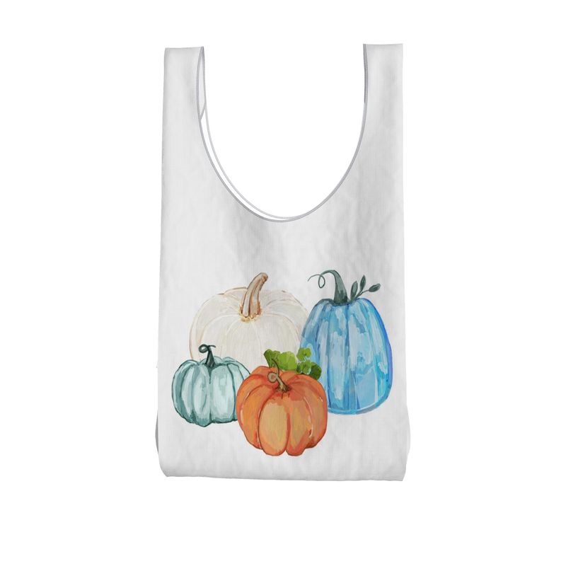 Fall Harvest Reusable Shopping Bag - Blue Cava