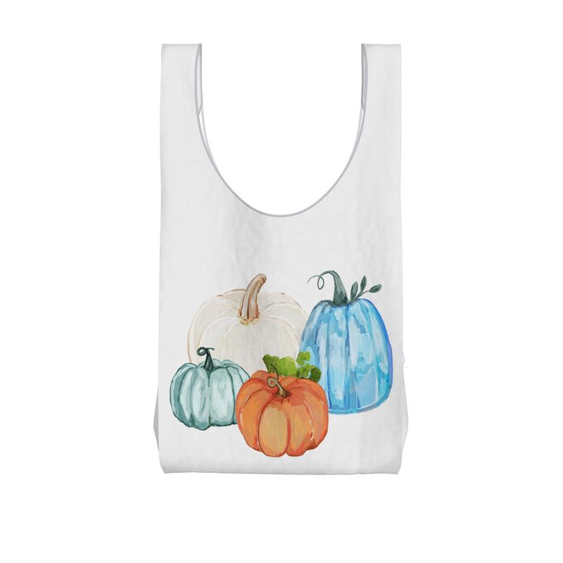 Fall Harvest Reusable Shopping Bag - Blue Cava