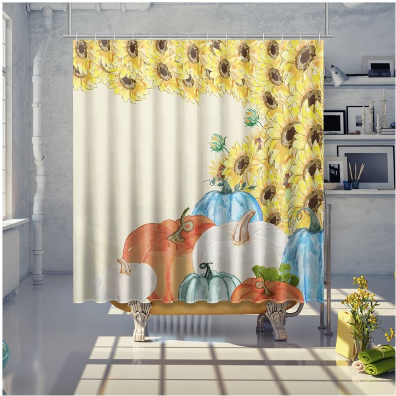 Fall Shower Curtain - Blue Cava