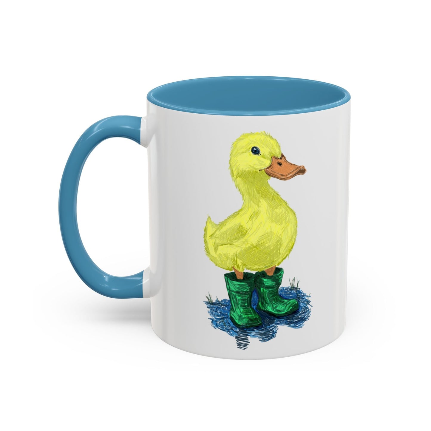 Farmhouse Duck Boots Accent Coffee Mug - 11 oz & 15 oz - Blue Cava