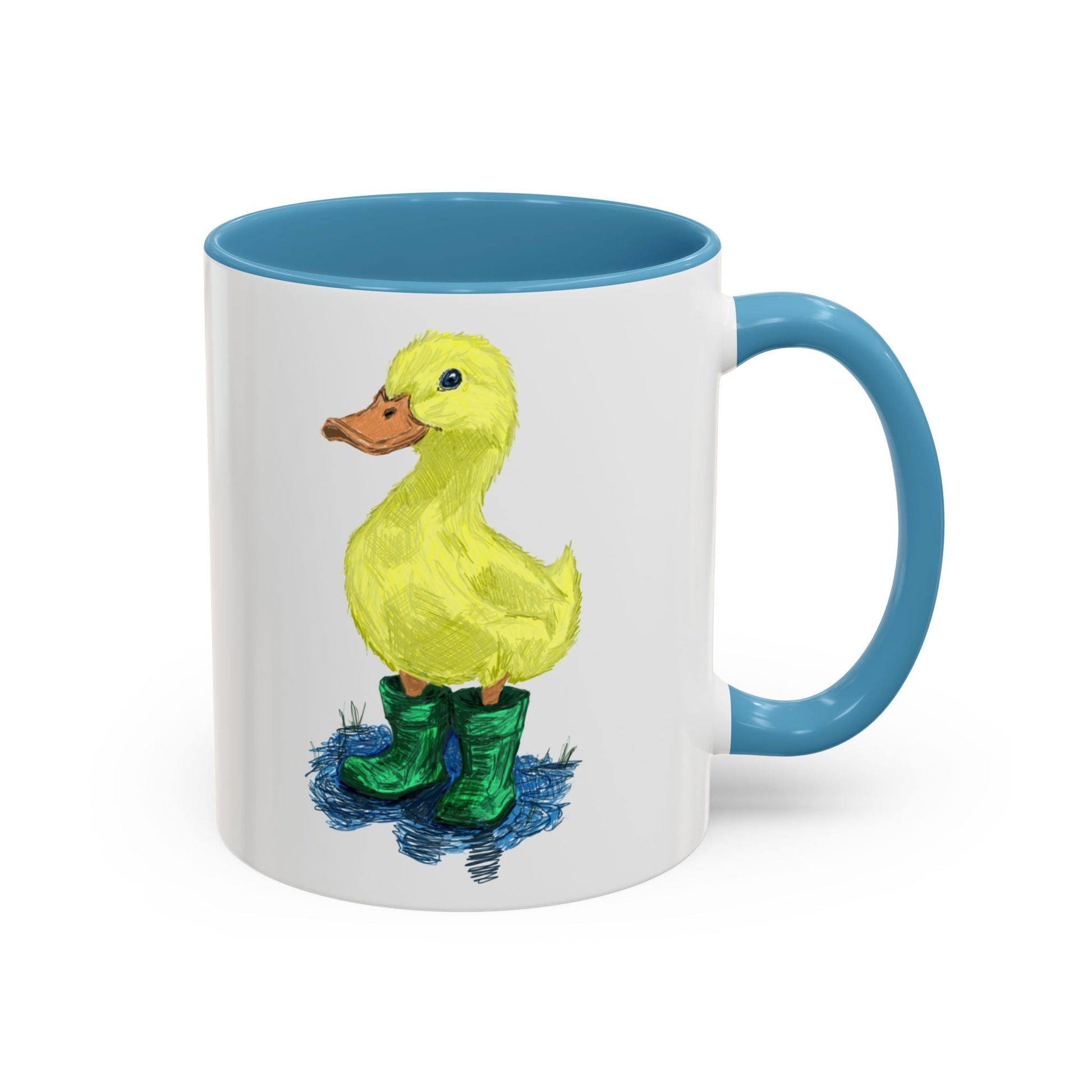 Farmhouse Duck Boots Accent Coffee Mug - 11 oz & 15 oz - Blue Cava