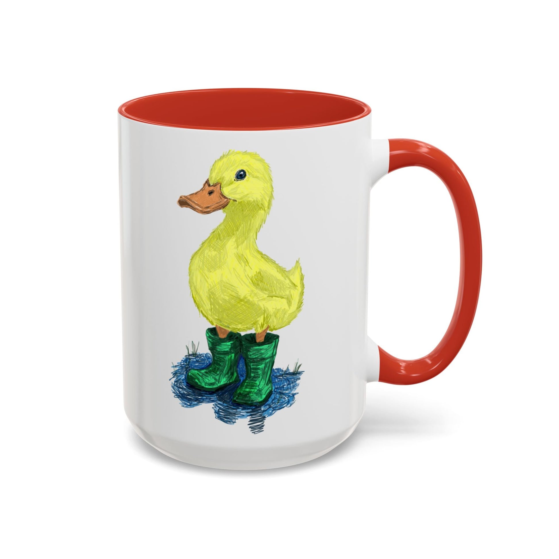 Farmhouse Duck Boots Accent Coffee Mug - 11 oz & 15 oz - Blue Cava