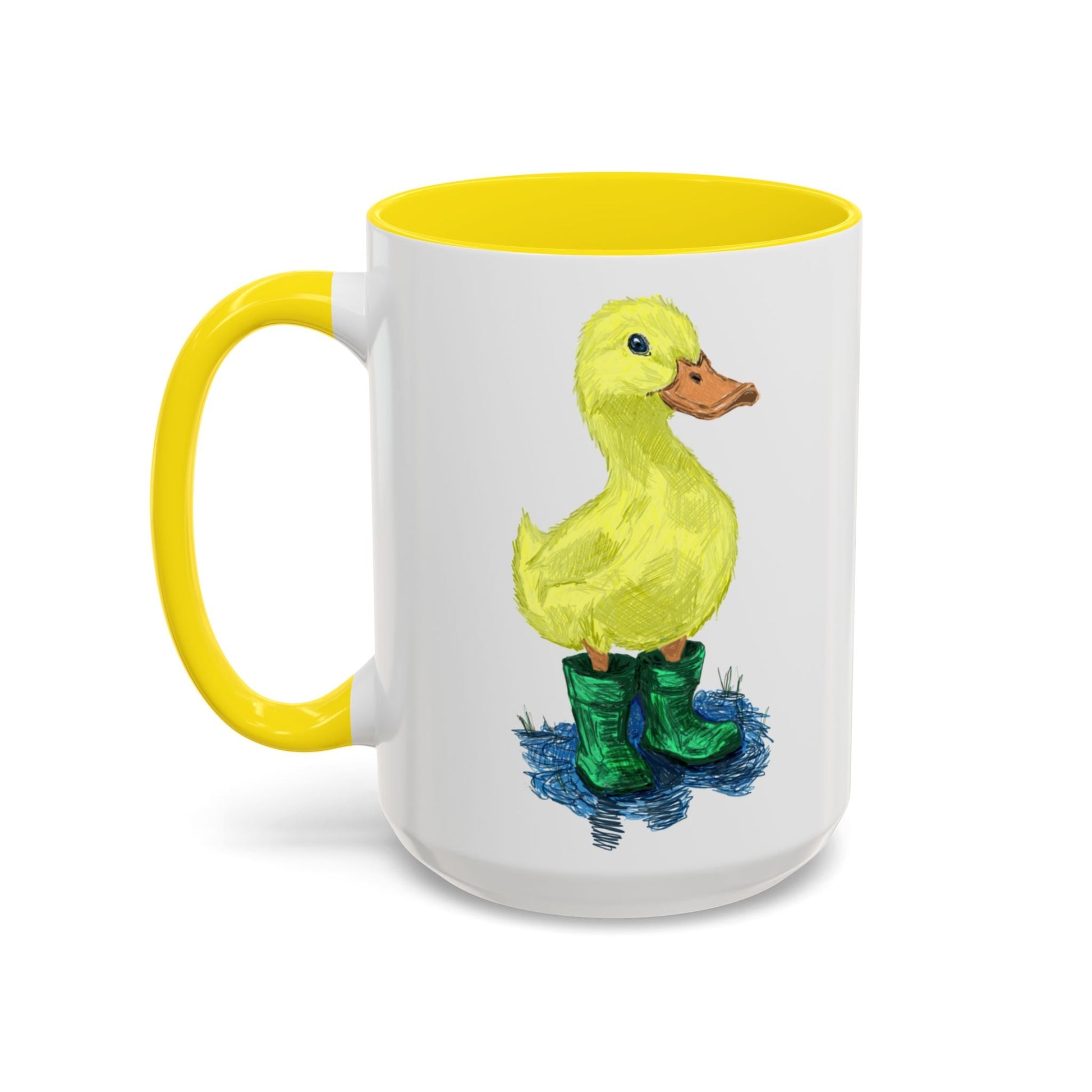 Farmhouse Duck Boots Accent Coffee Mug - 11 oz & 15 oz - Blue Cava