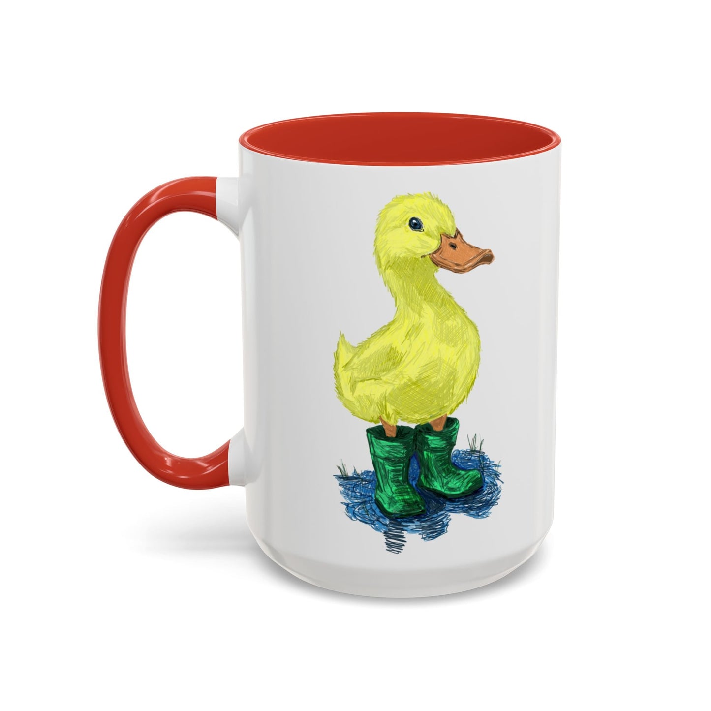 Farmhouse Duck Boots Accent Coffee Mug - 11 oz & 15 oz - Blue Cava