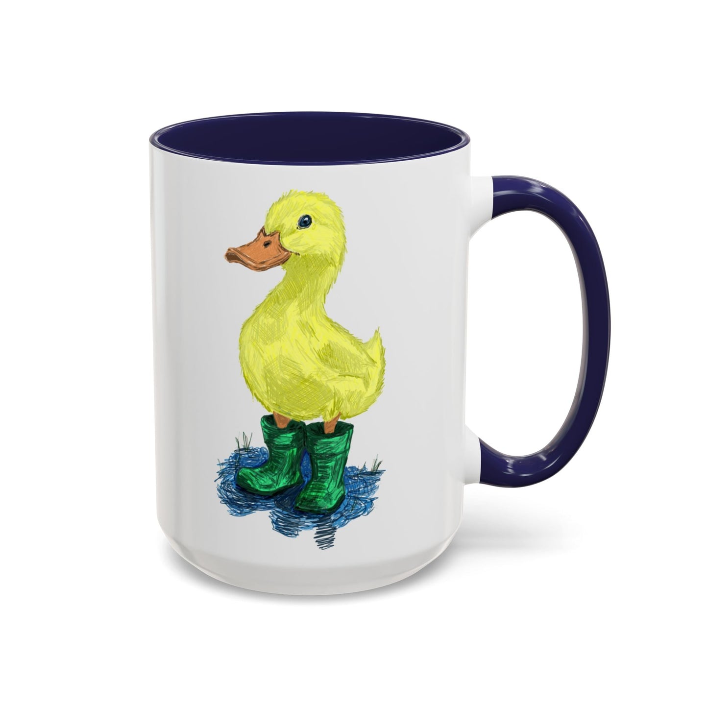 Farmhouse Duck Boots Accent Coffee Mug - 11 oz & 15 oz - Blue Cava