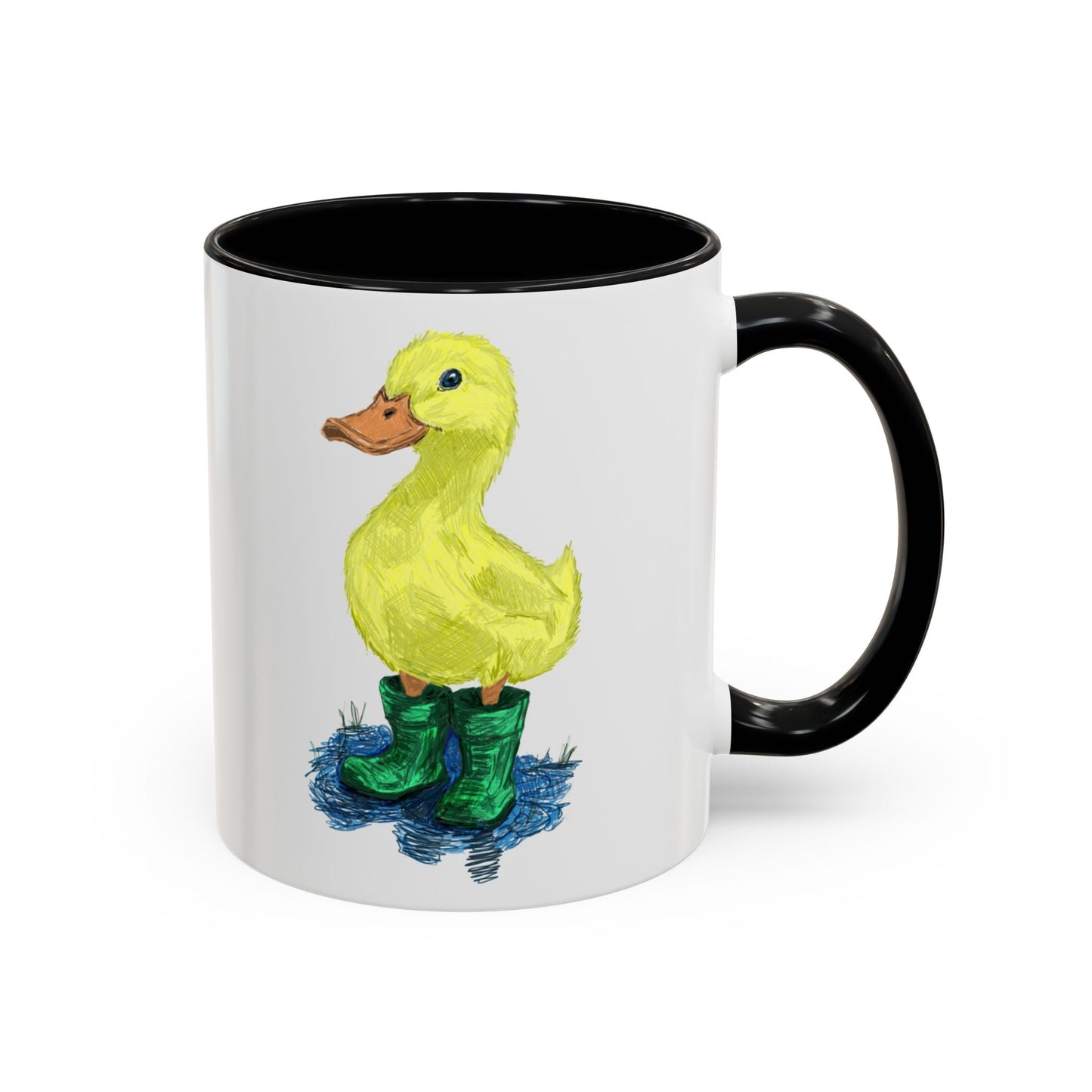 Farmhouse Duck Boots Accent Coffee Mug - 11 oz & 15 oz - Blue Cava